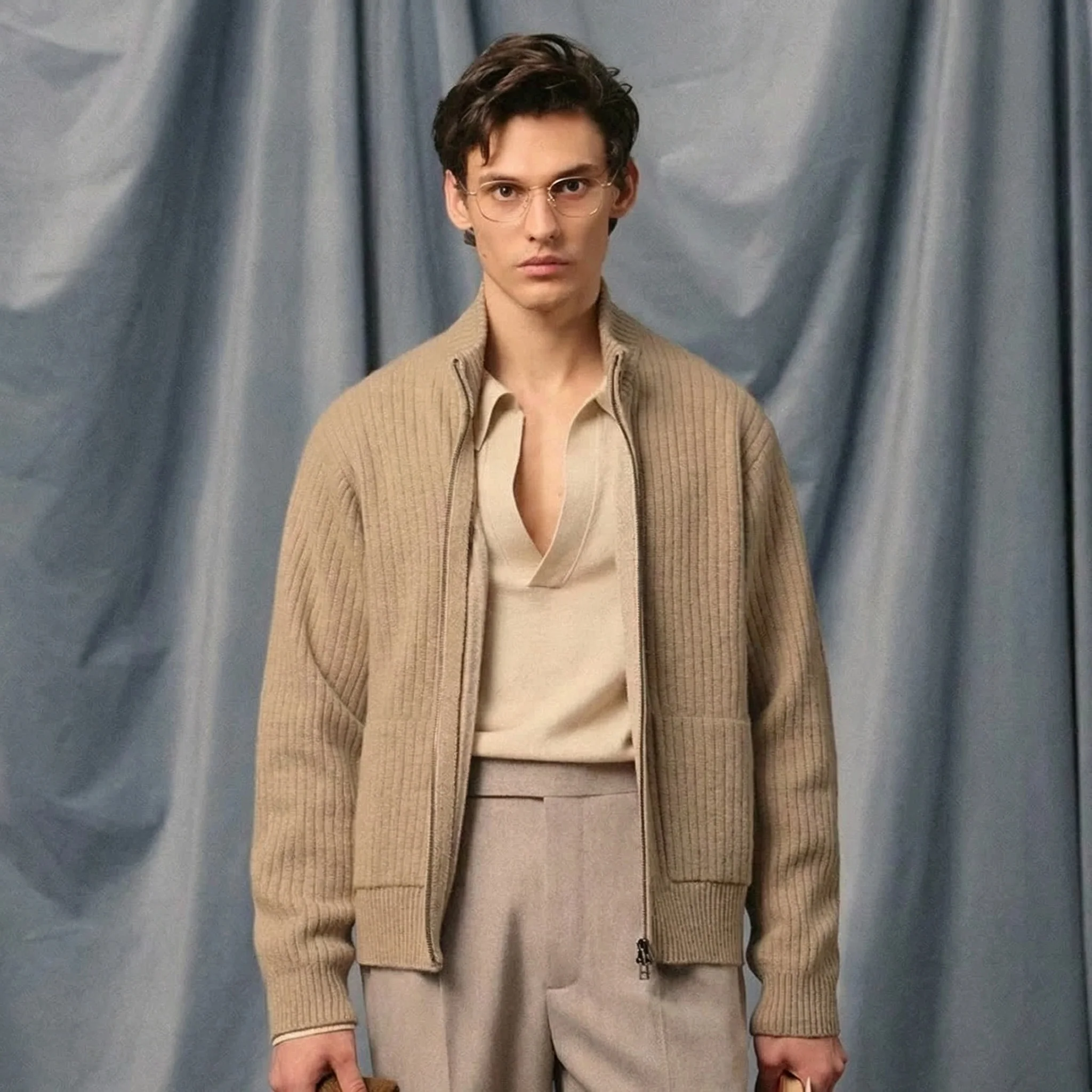 Merino Wool Baseball Cardigan - Image 6