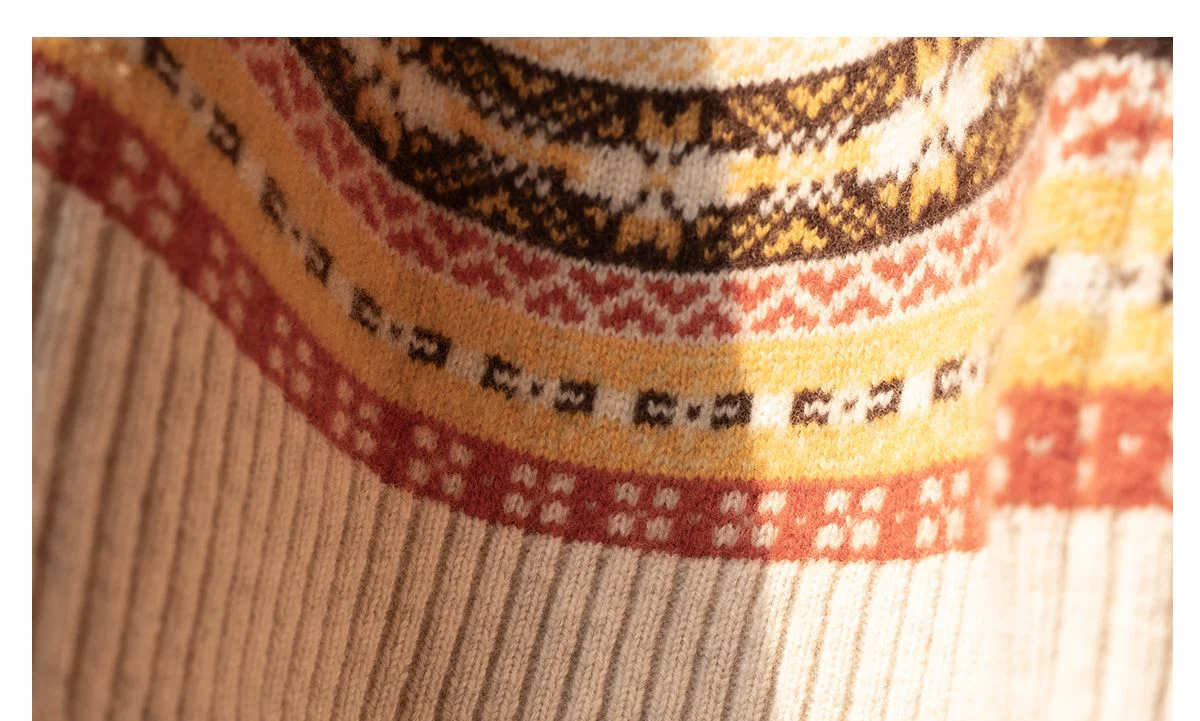 Merino Wool Knitted Fair Isle Vest - Image 4