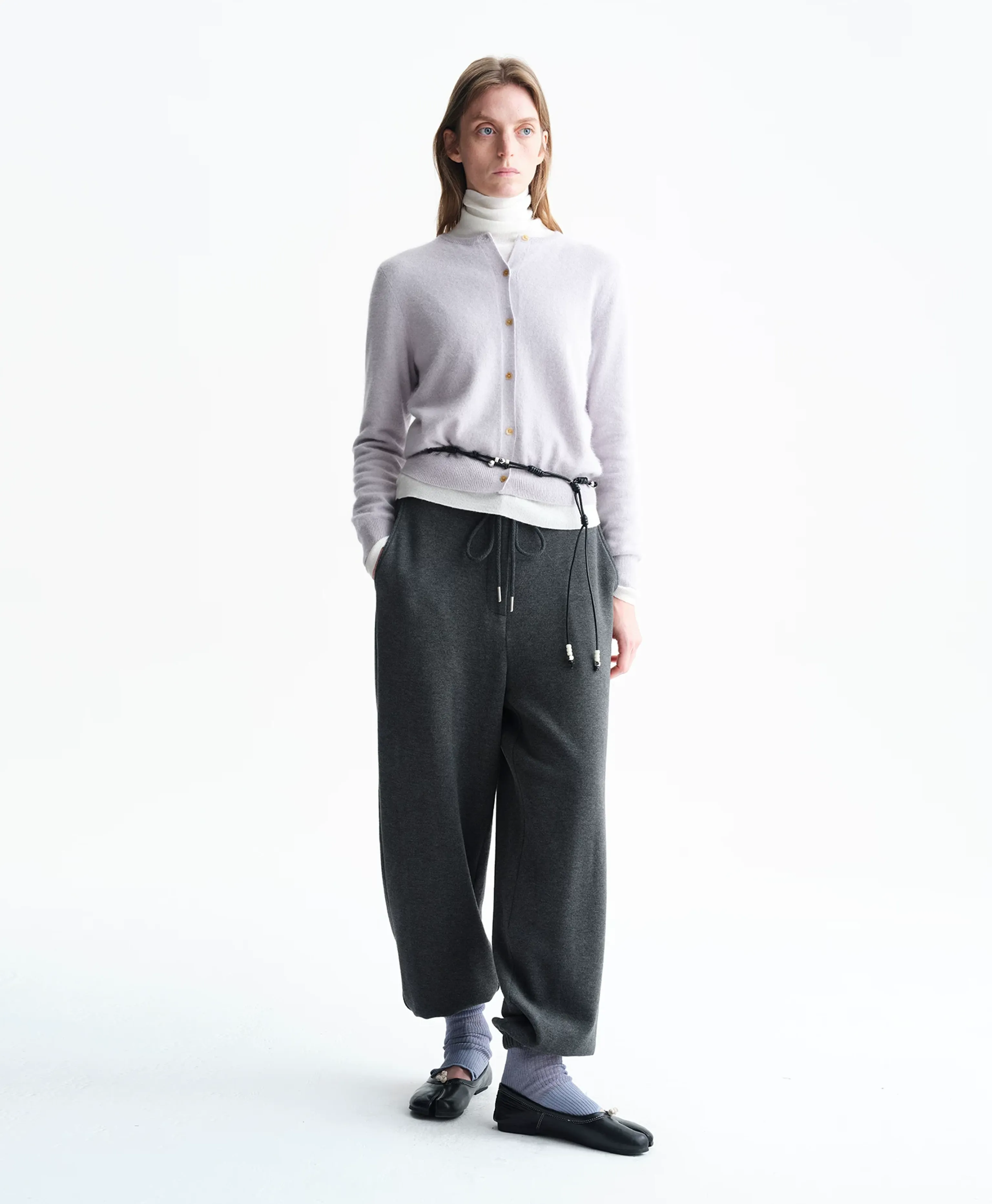 Merino Wool & Silk Drawstring Sweatpants - Image 3