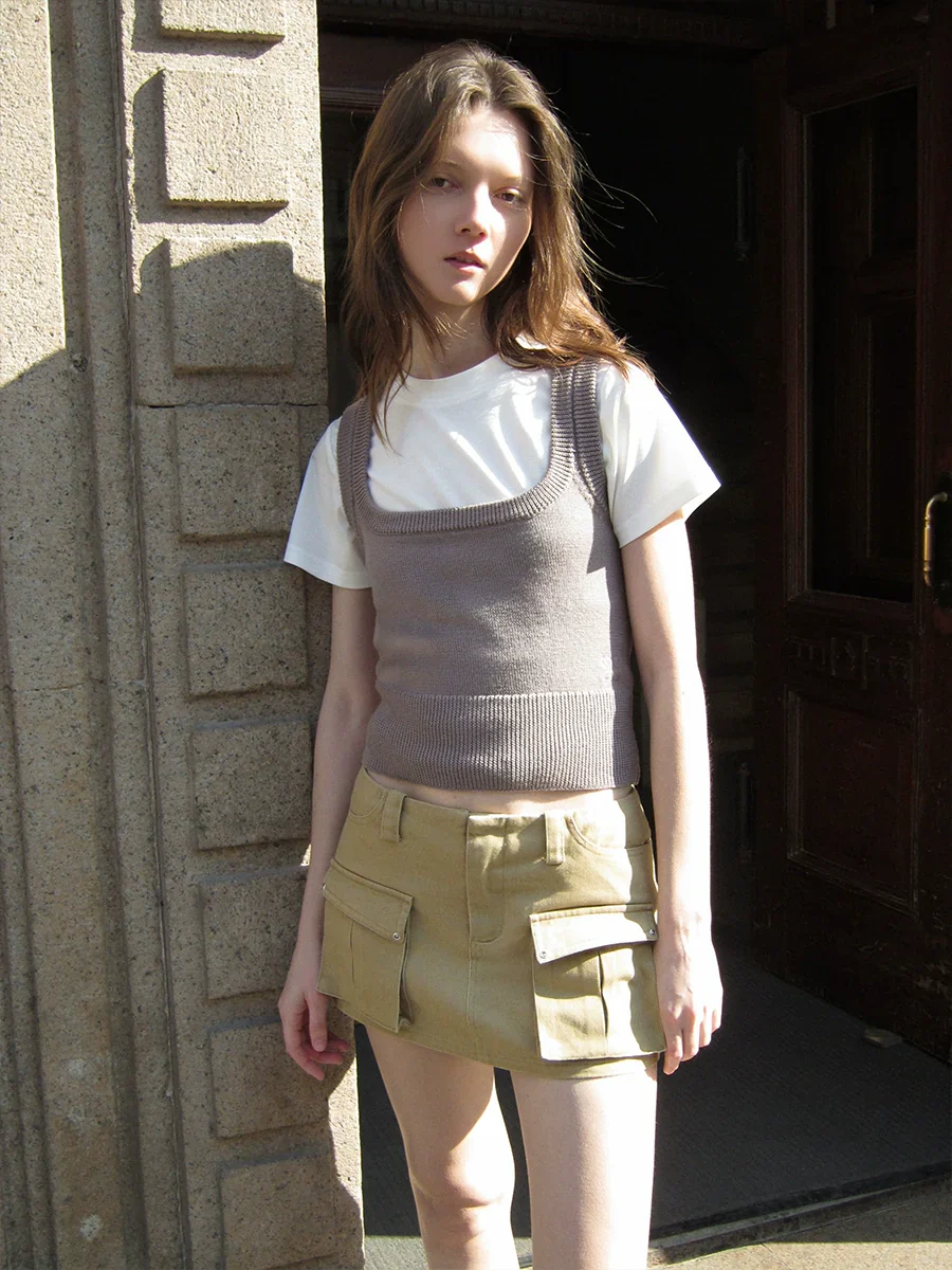 Merino Wool U-Neck Vest - Image 2