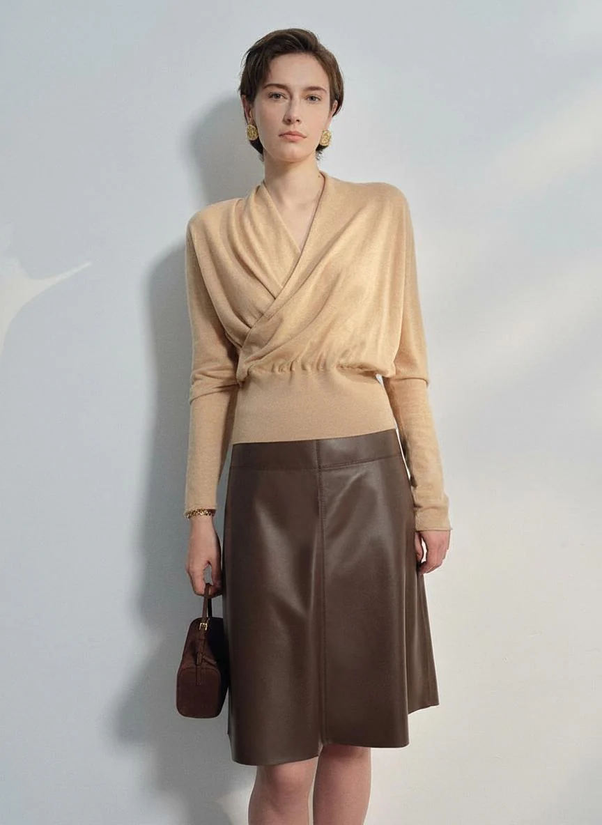 Merino Wrap Sweater - Image 2