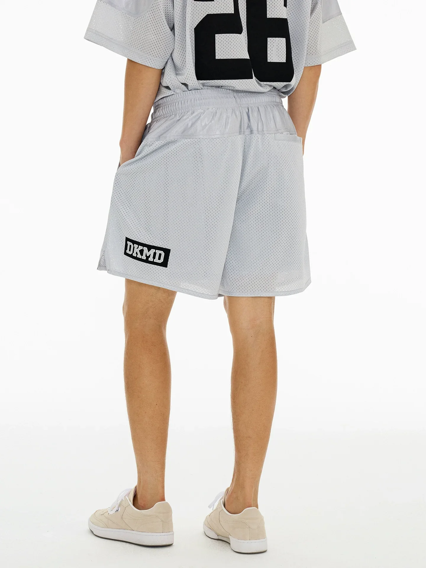 Mesh Patchwork Sports Shorts - Image 2