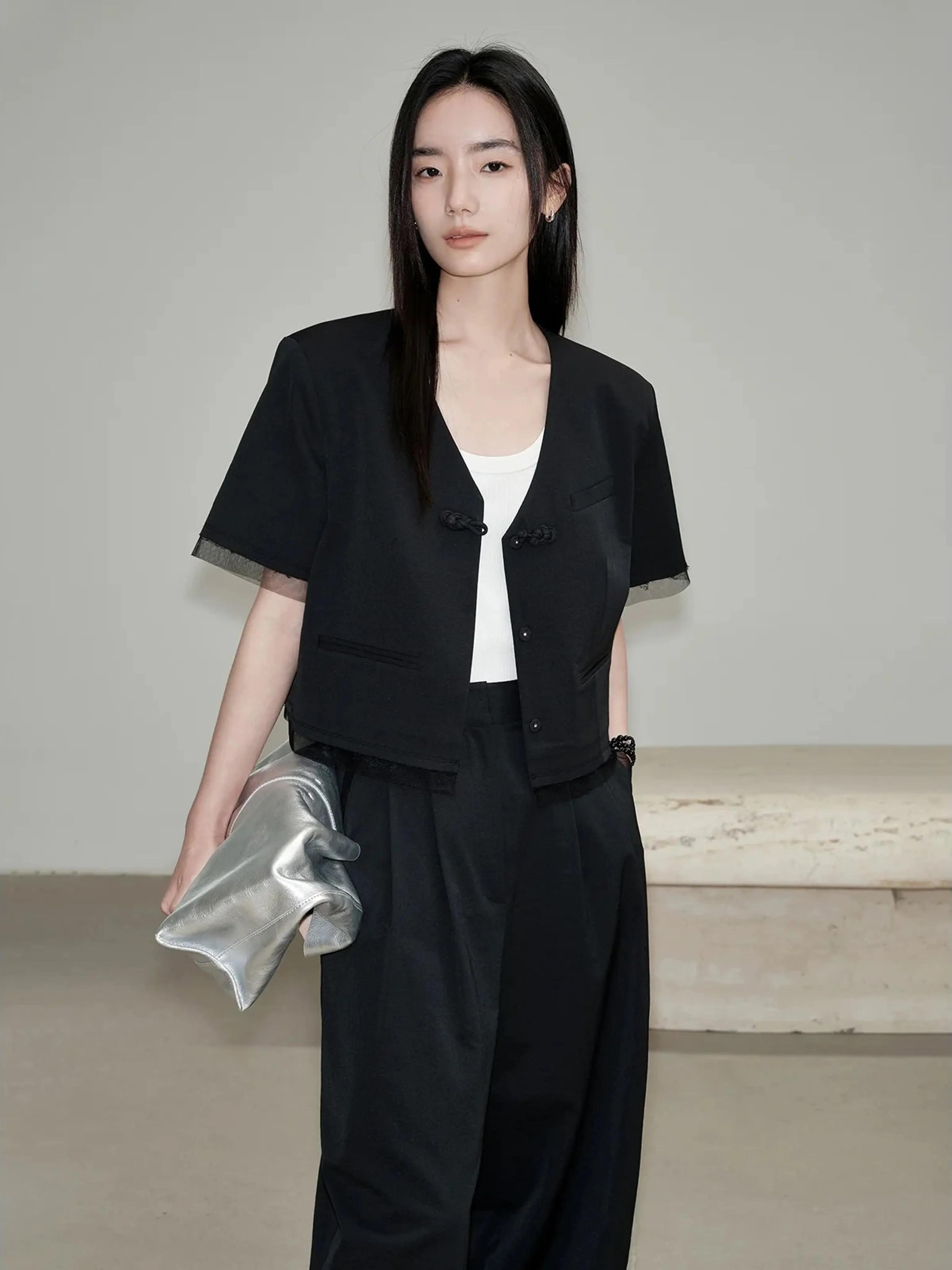 Mesh Splicing Suit Set - Image 3