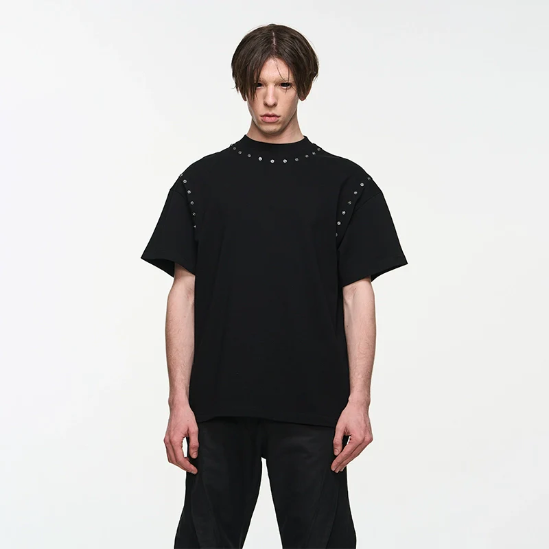Metal-Studded Cotton Crewneck Tee - Image 7