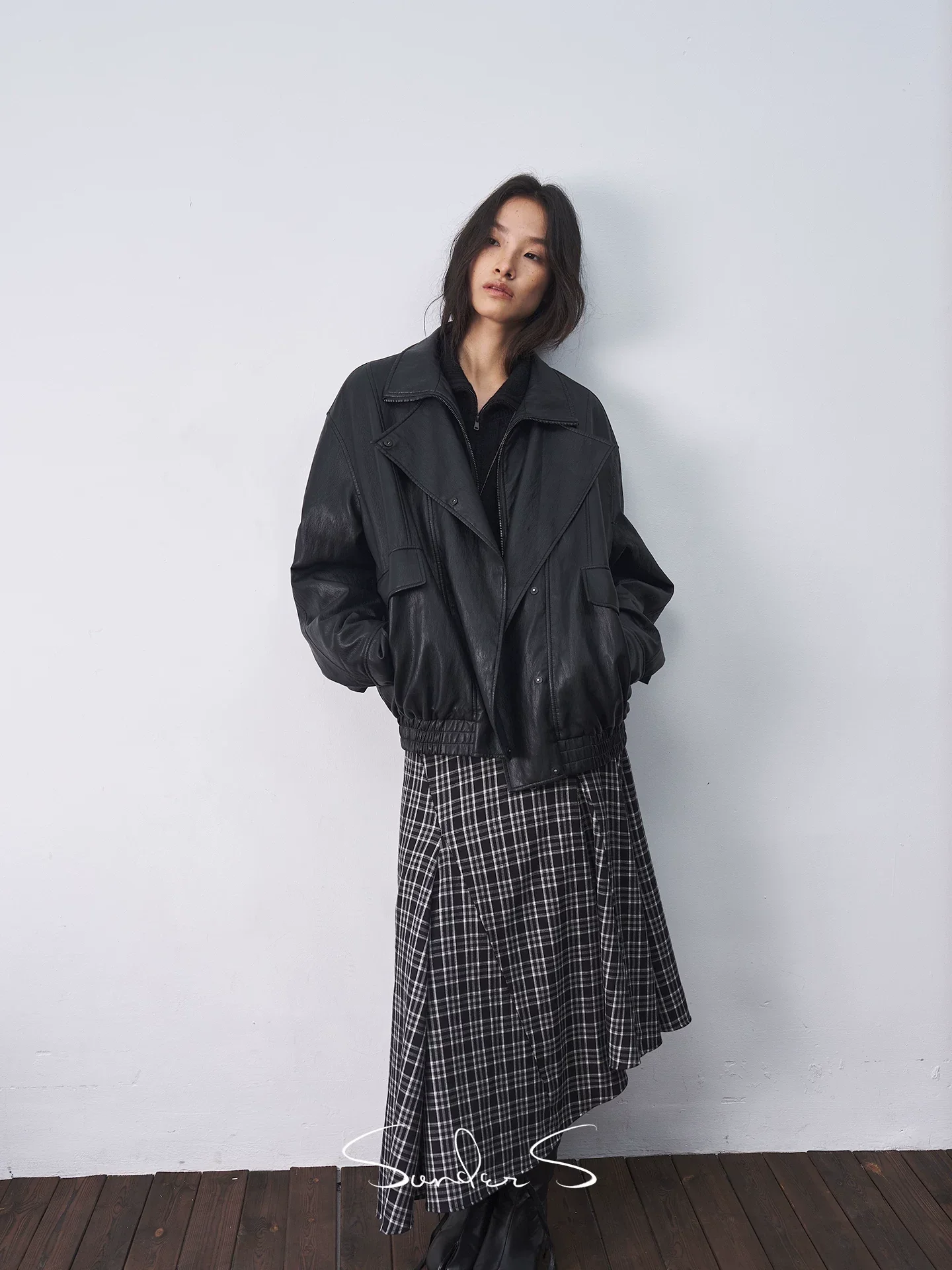 Metallic Grain PU Flight Jacket - Image 2