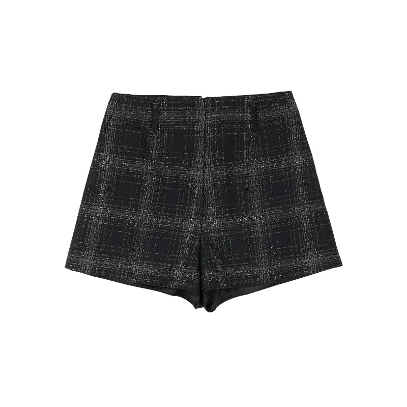 Metallic Plaid Vest Set - Image 4