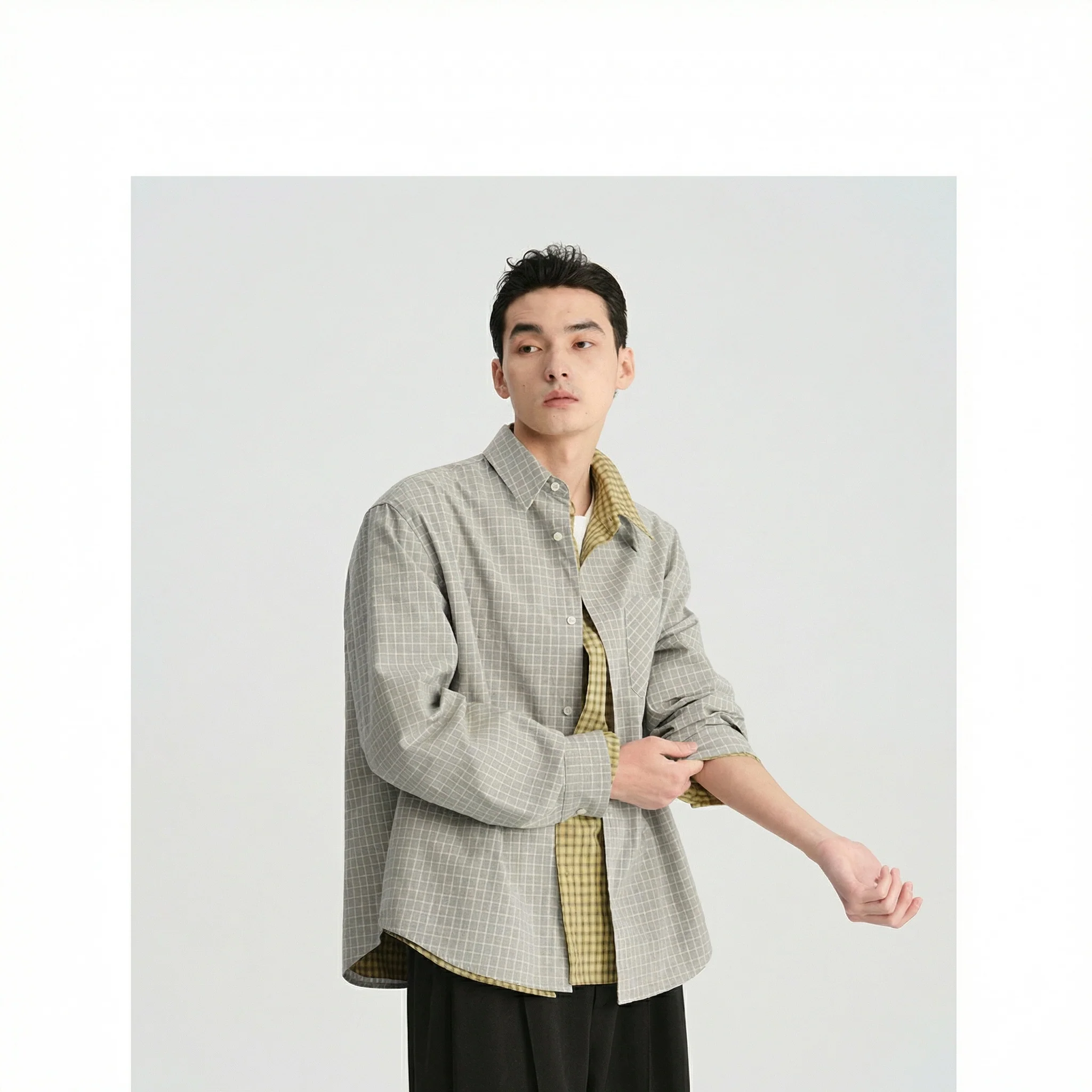 Micro-Check Cotton Shirt - Image 3