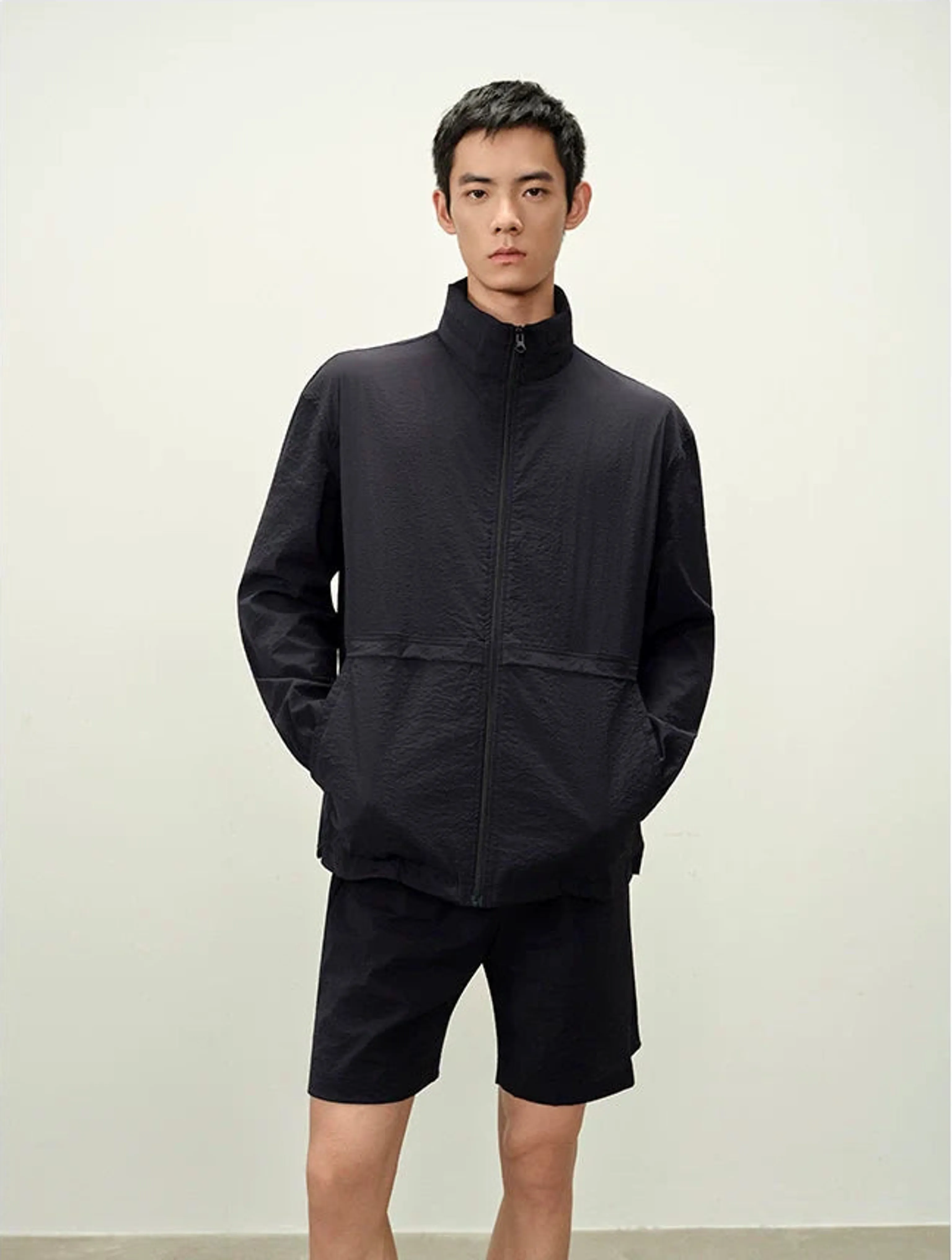 Micro-Crinkle Packable Hood Jacket & Shorts Set - Image 6