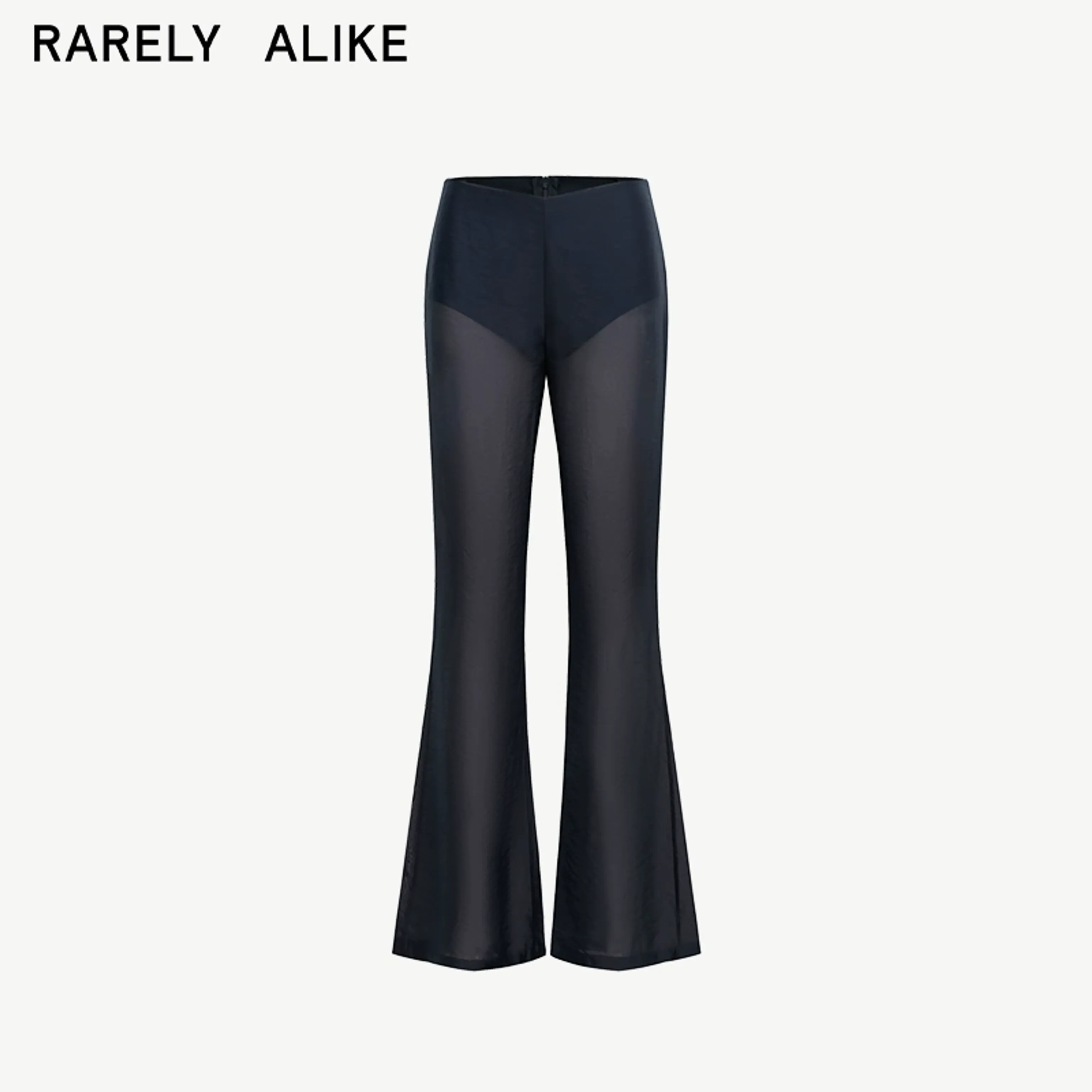 Micro-Sheer Mesh Flared Trousers - Image 7