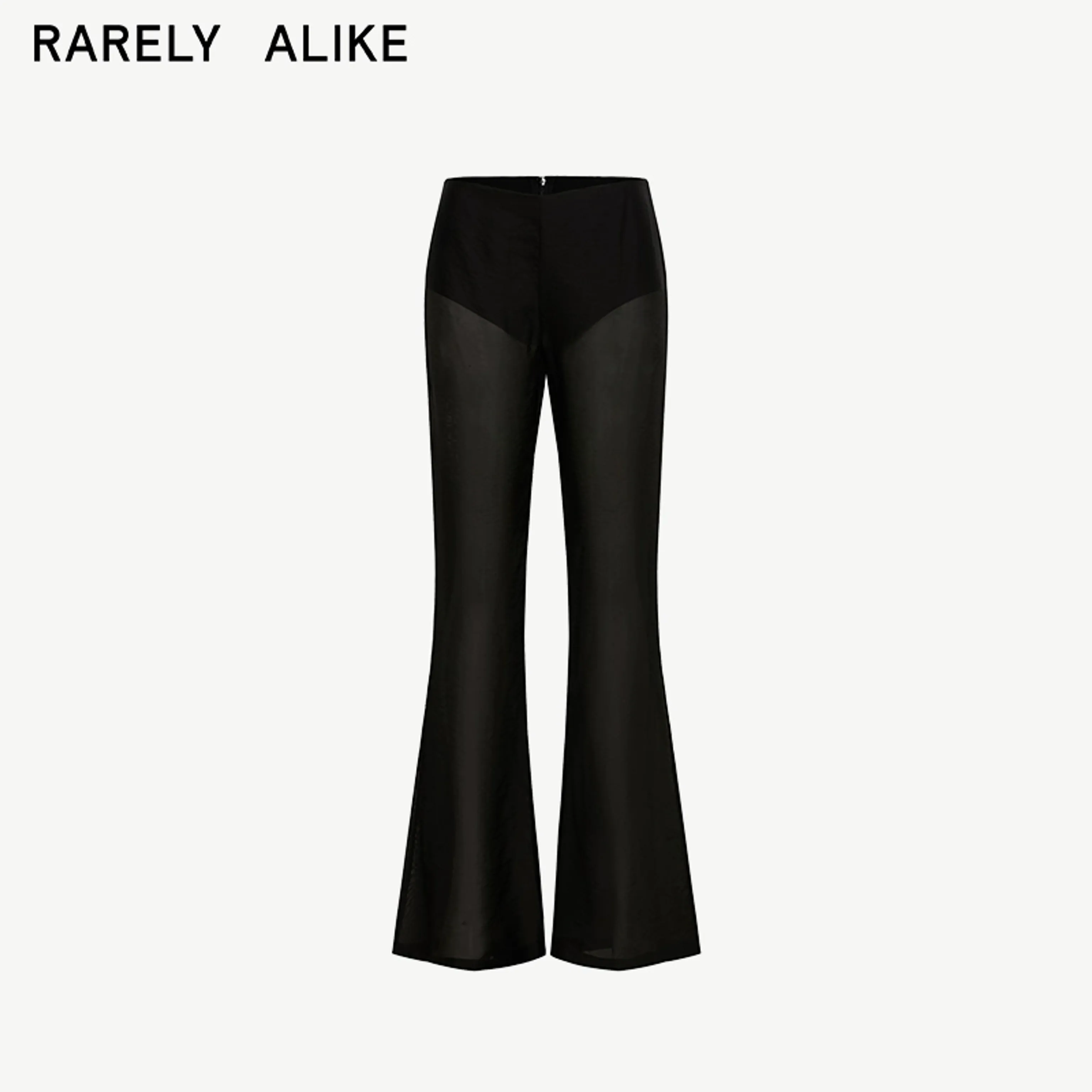 Micro-Sheer Mesh Flared Trousers - Image 8