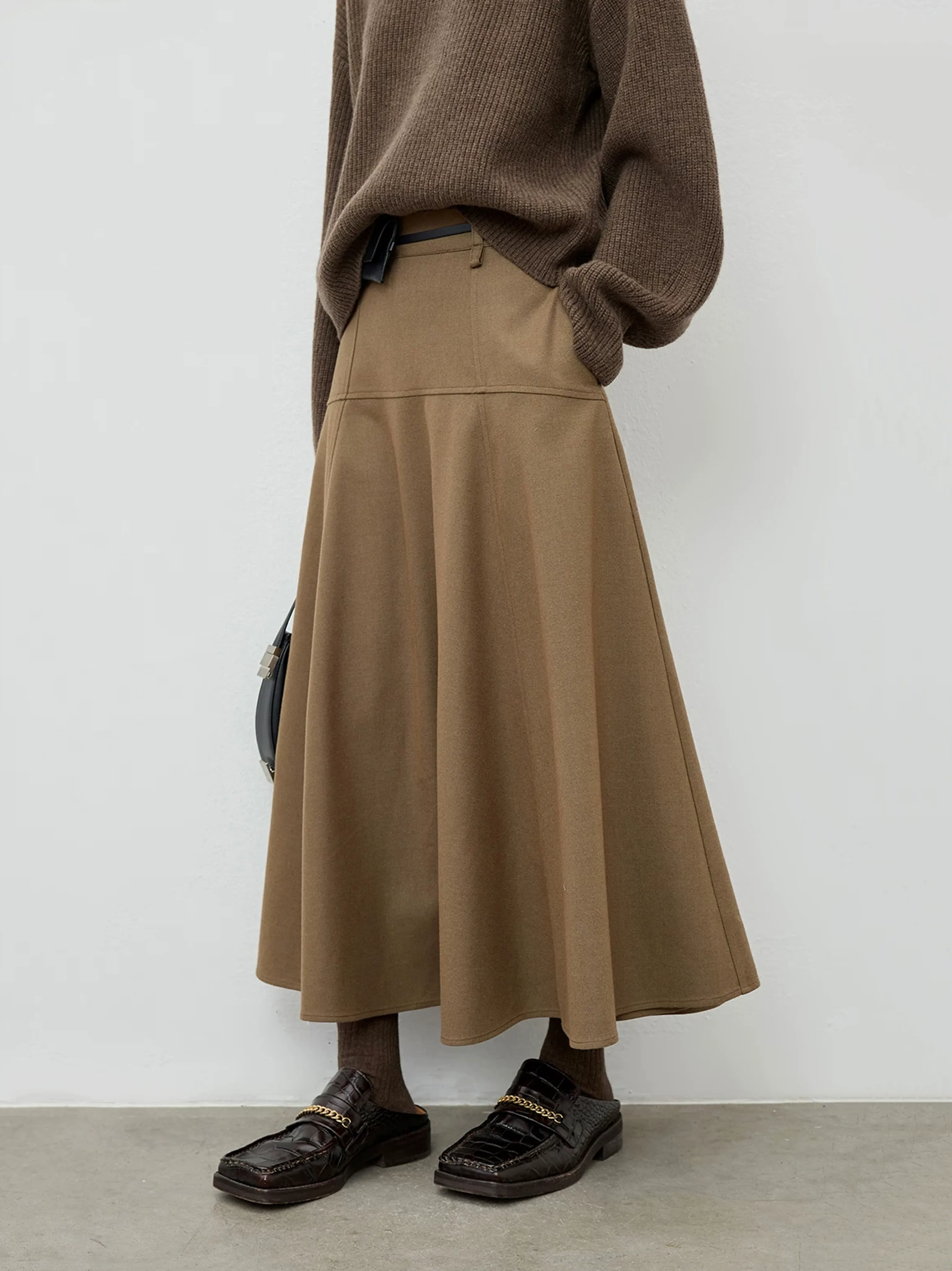 Mid-High Waist A-Line Skirt - Image 6