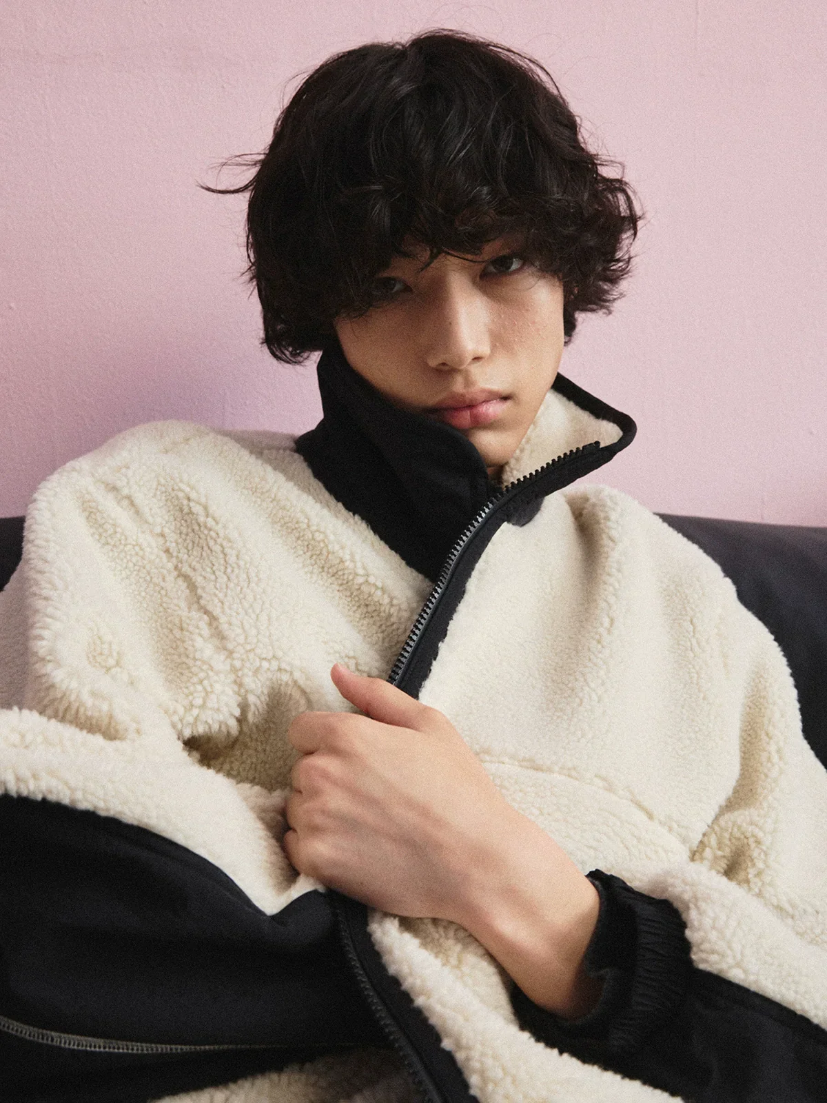 Mid-Length Wool-Blend Sherpa Jacket - Image 2