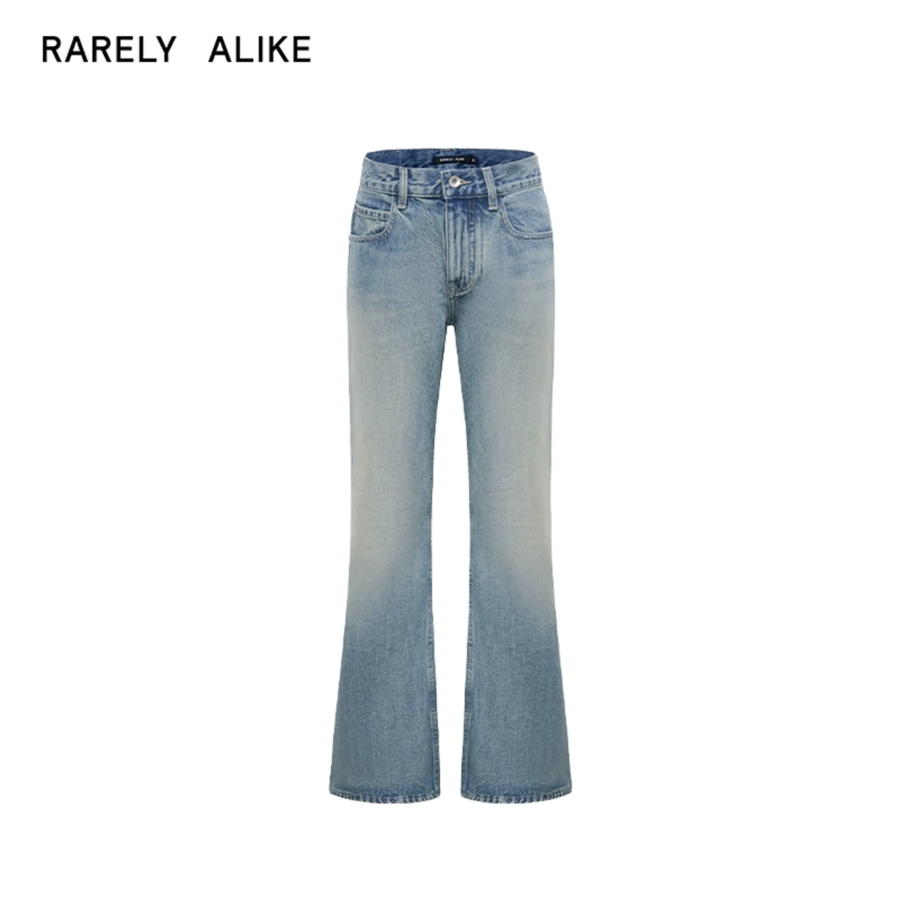 Mid-Rise Flared Denim Trousers - Image 6