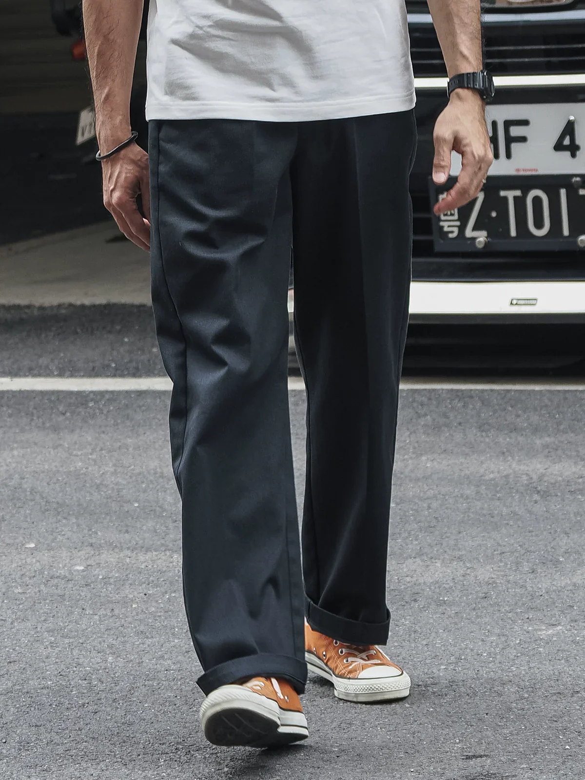 Mid-Rise Wide-Leg Trousers