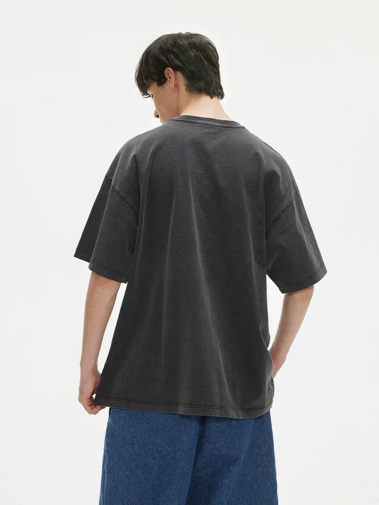 Mineral-Wash Embroidered Pocket Tee - Image 2
