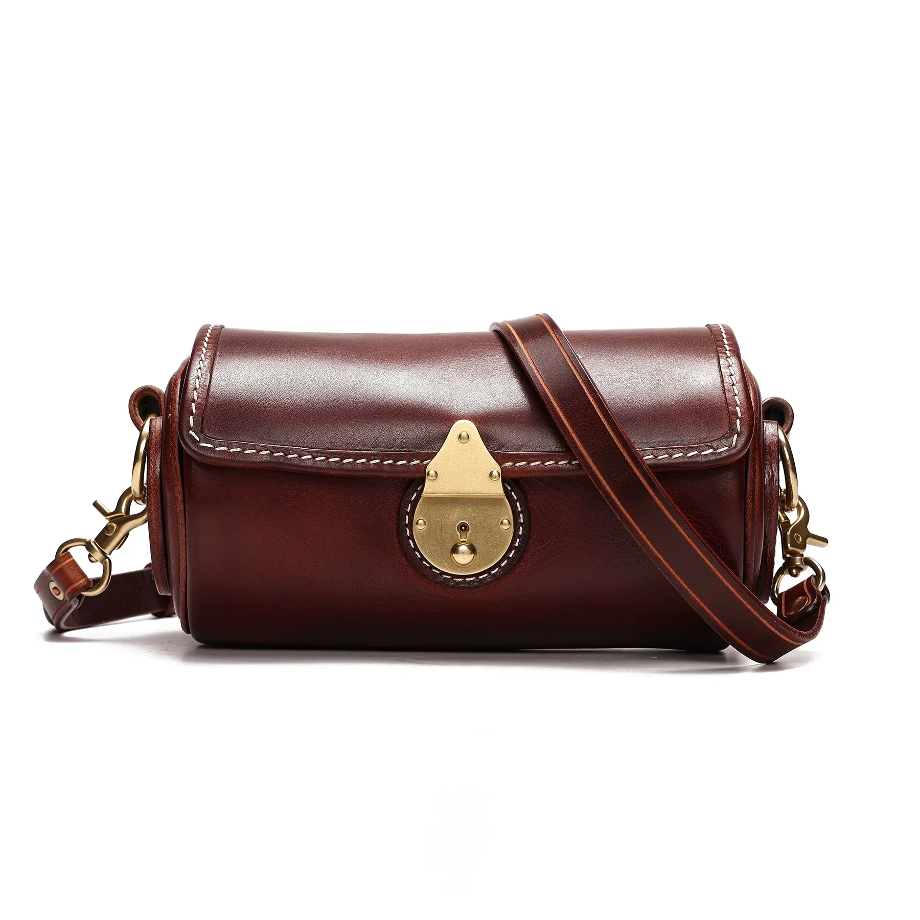Mini Leather Drum Bag - Image 2