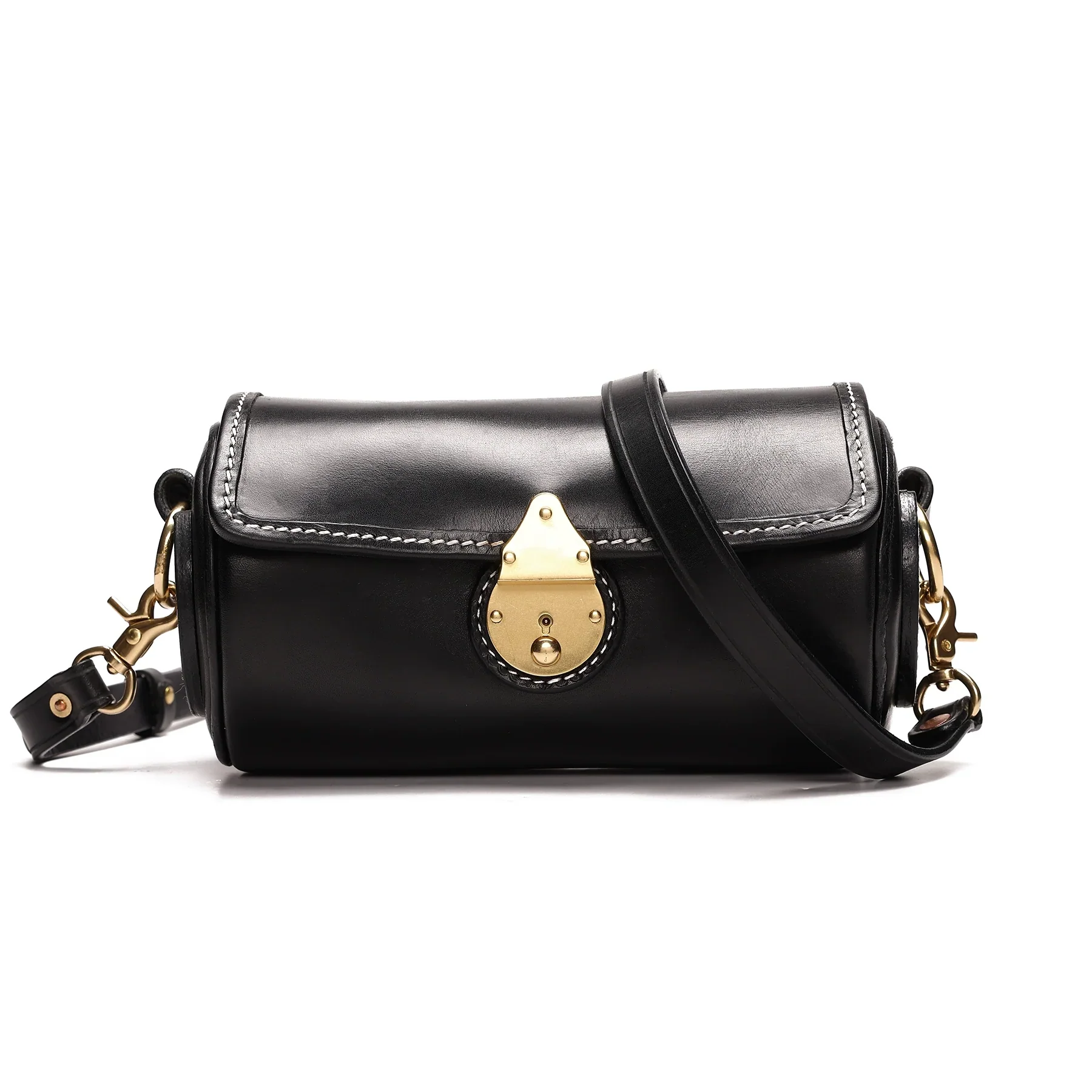 Mini Leather Drum Bag - Image 3