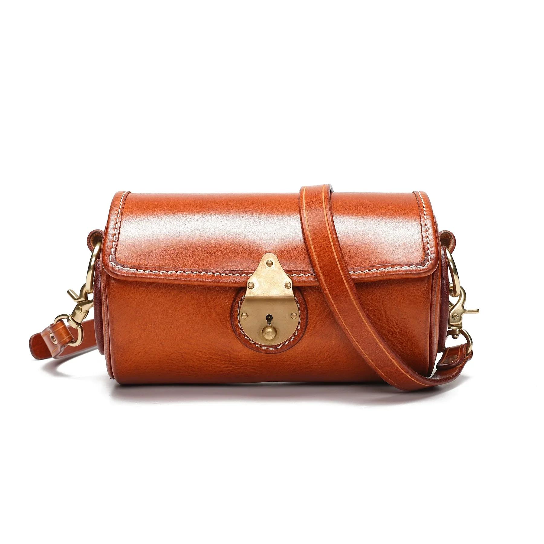 Mini Leather Drum Bag - Image 4