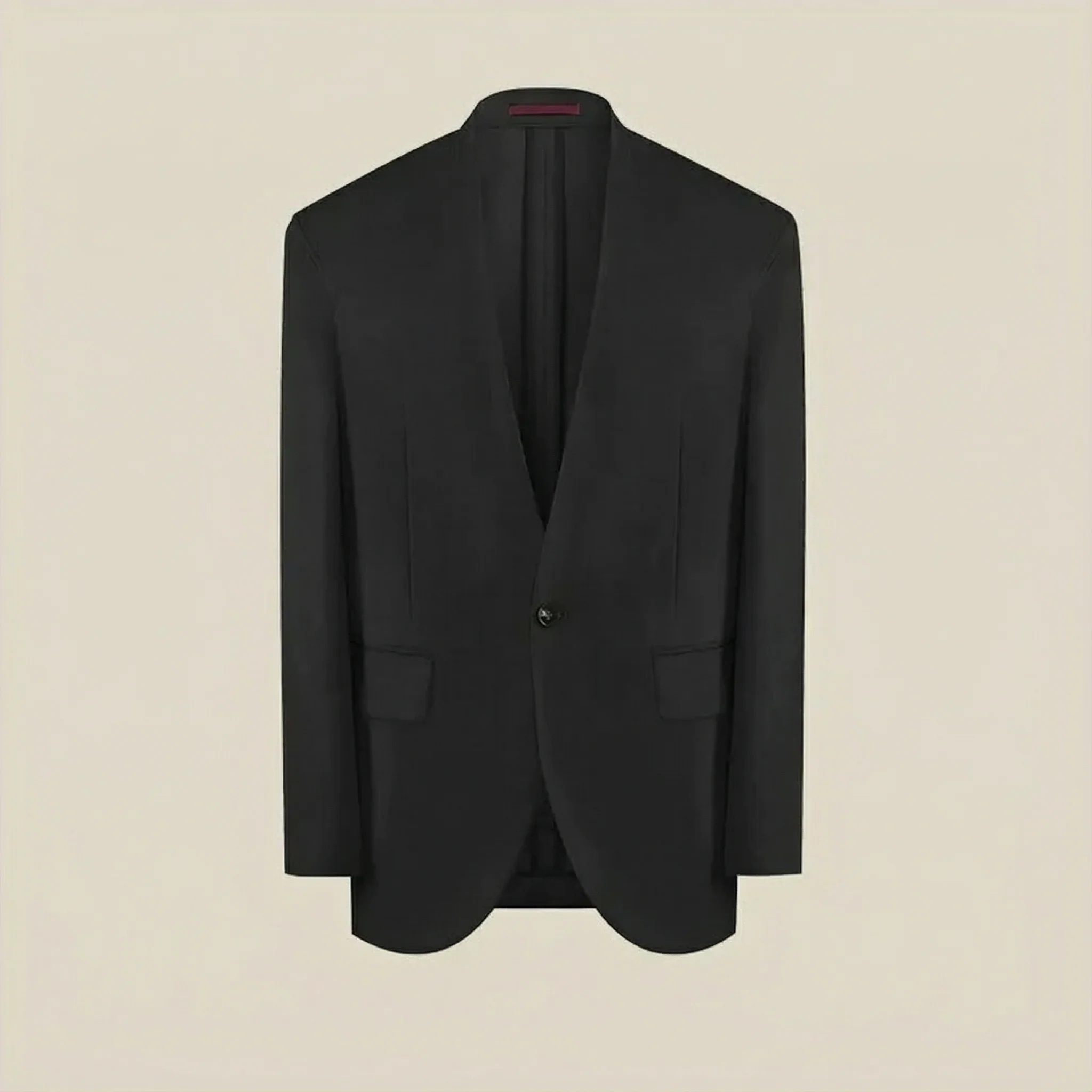 Minimalist Collarless Suit - Image 5
