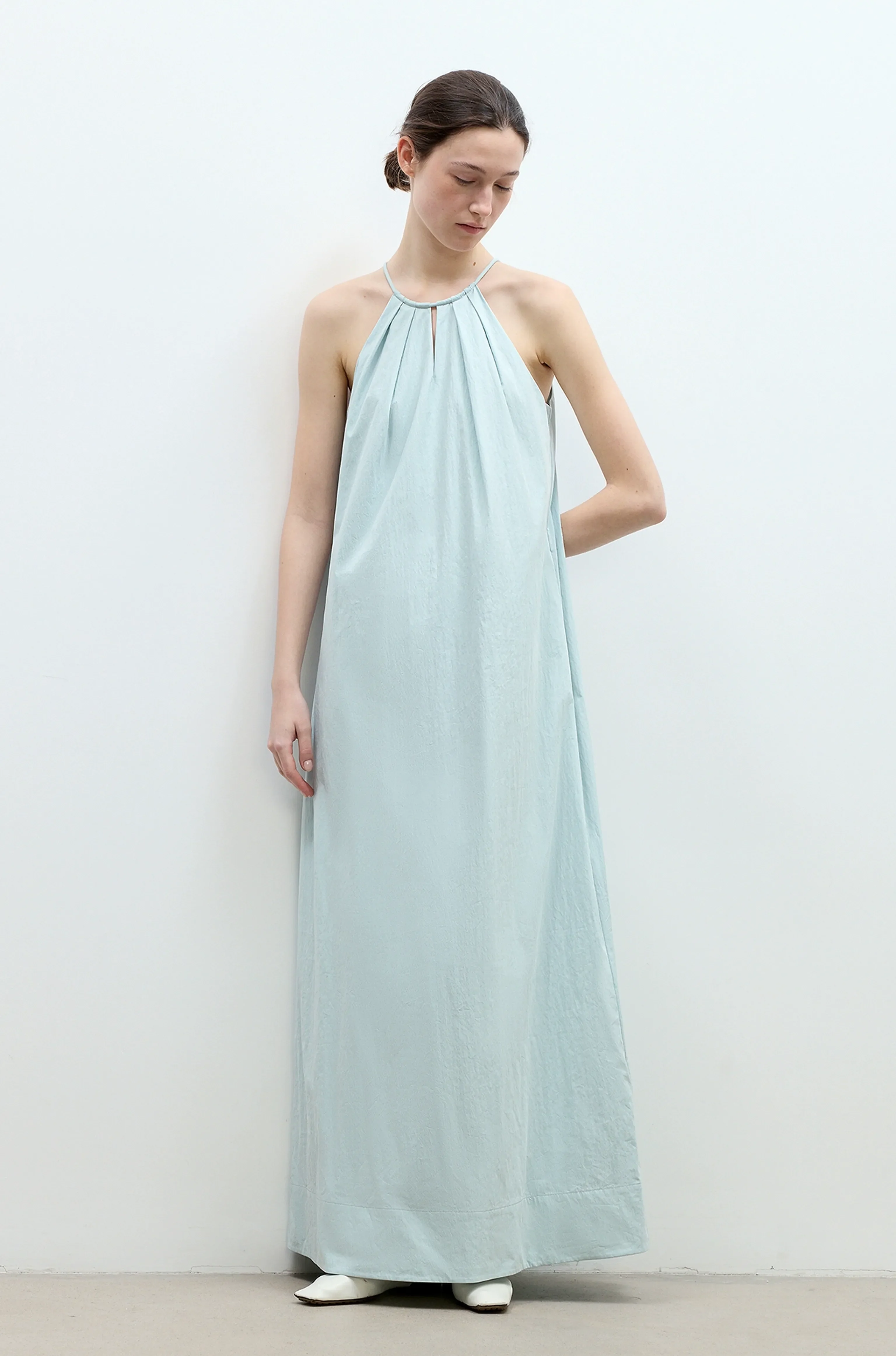 Minimalist Halter Maxi Dress