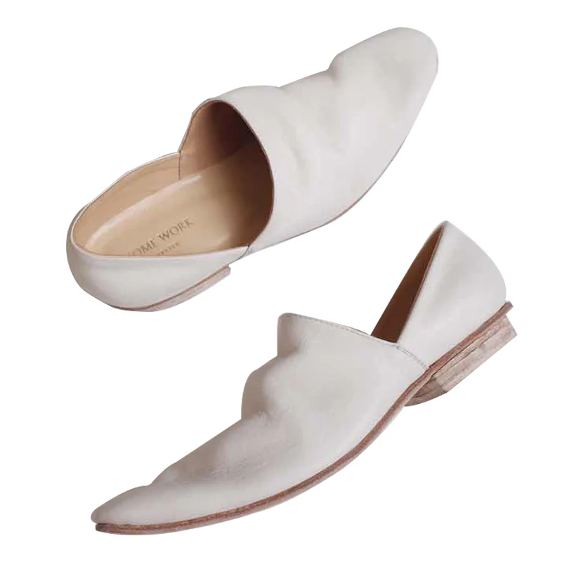 Minimalist Leather Slip-On Shoes - Image 5