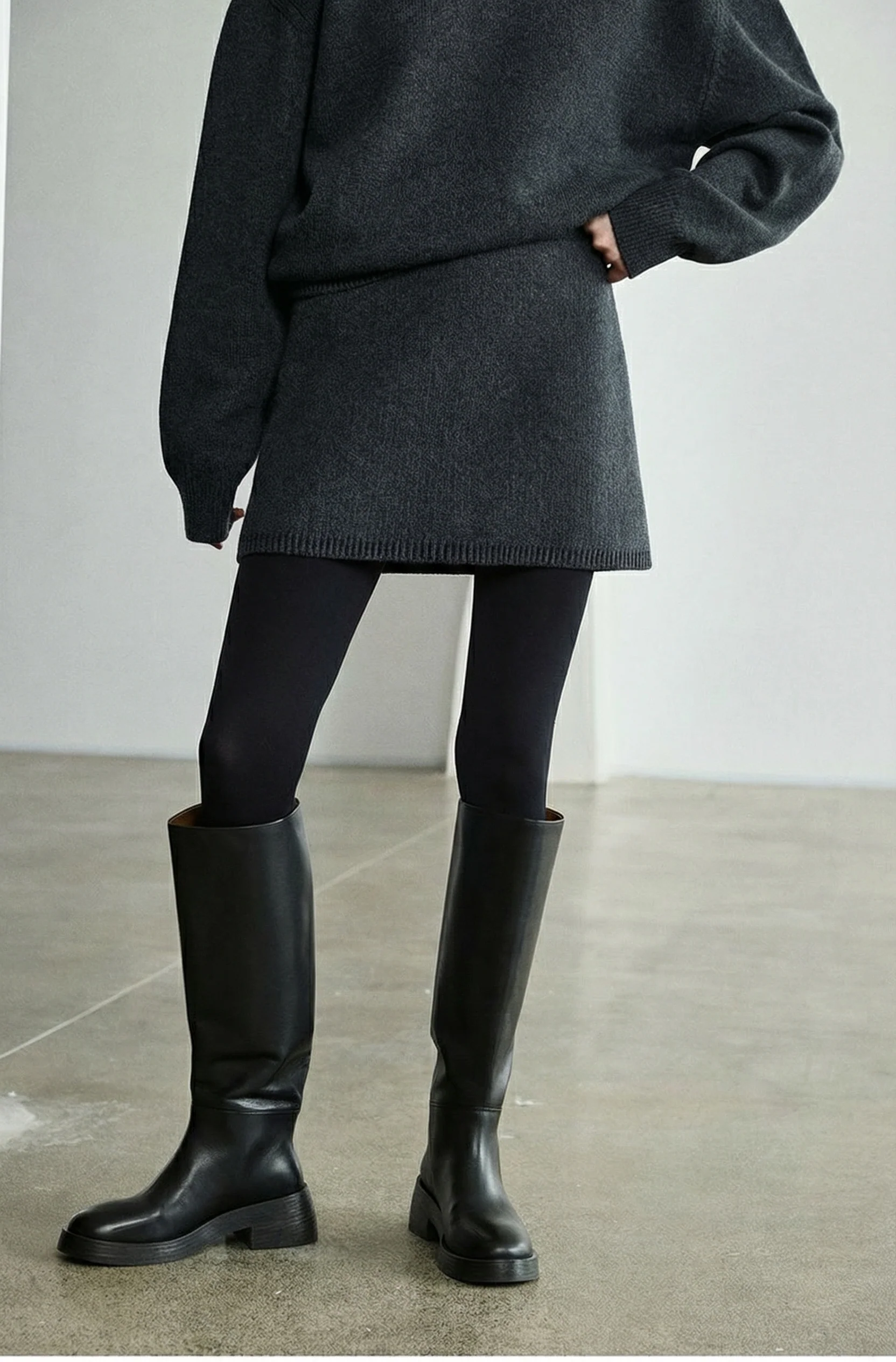 Minimalist Sweater and Skirt Set - Image 2