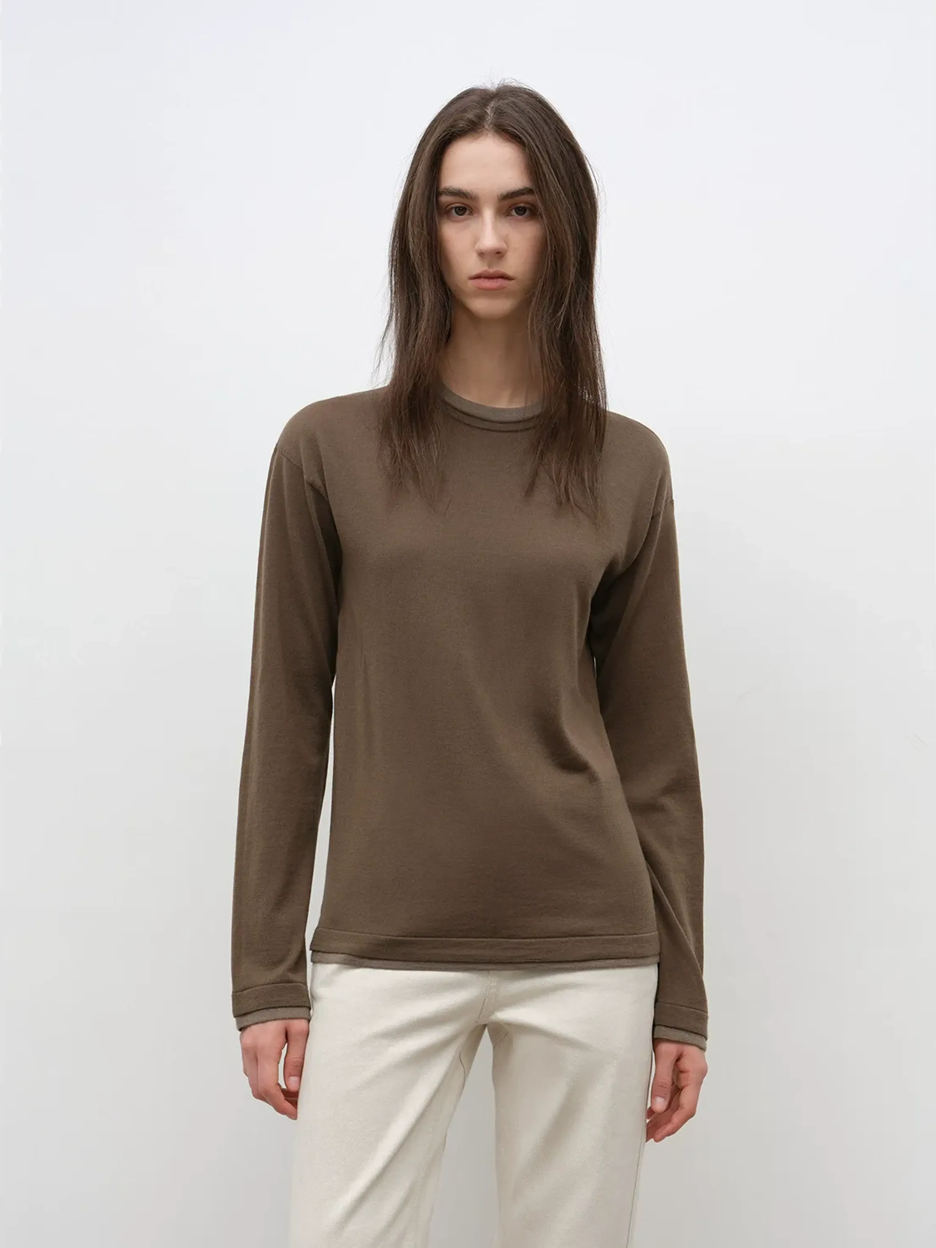 Minimalist Wool Knit Sweater - Image 6
