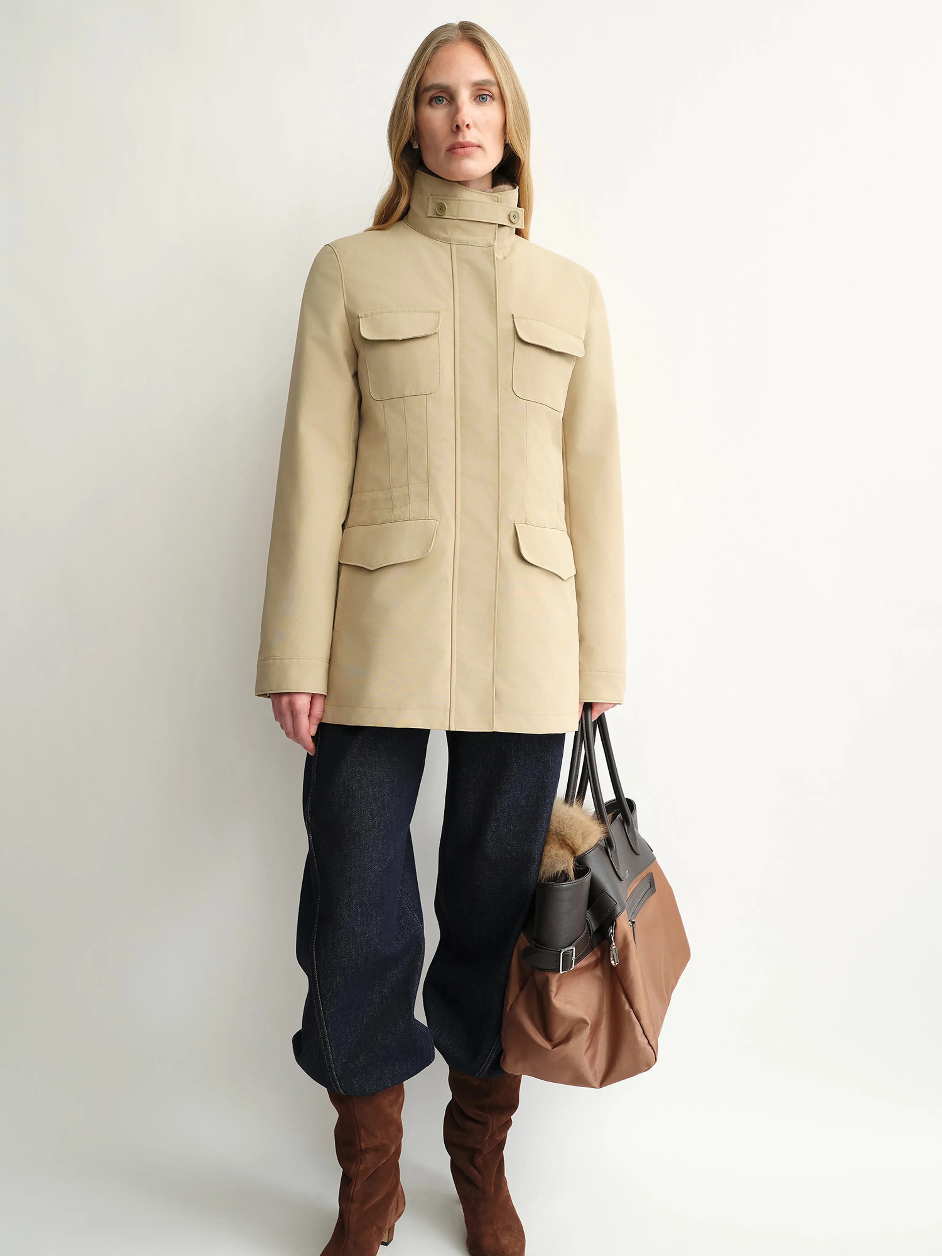 Mink Collar Down Parka - Image 3