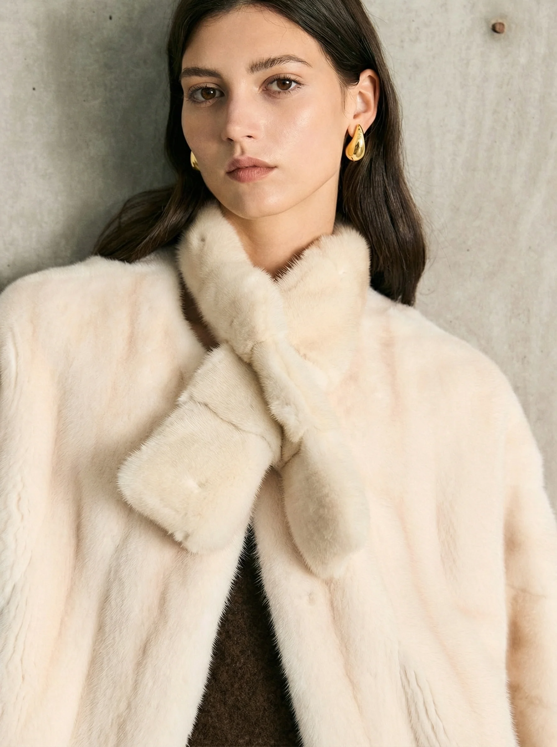 Mink Cross Scarf