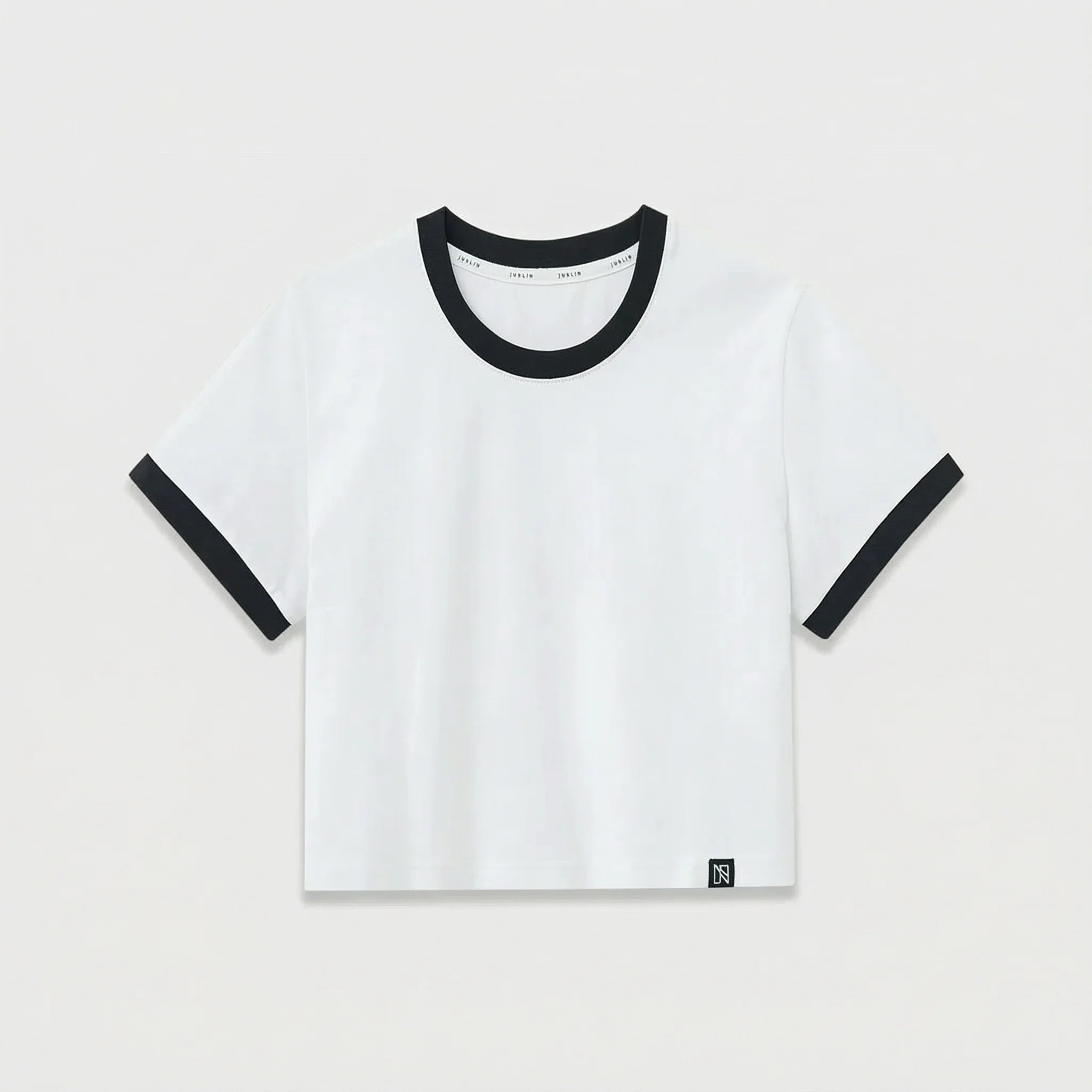 Minty Contrast Trim T-Shirt - Image 2