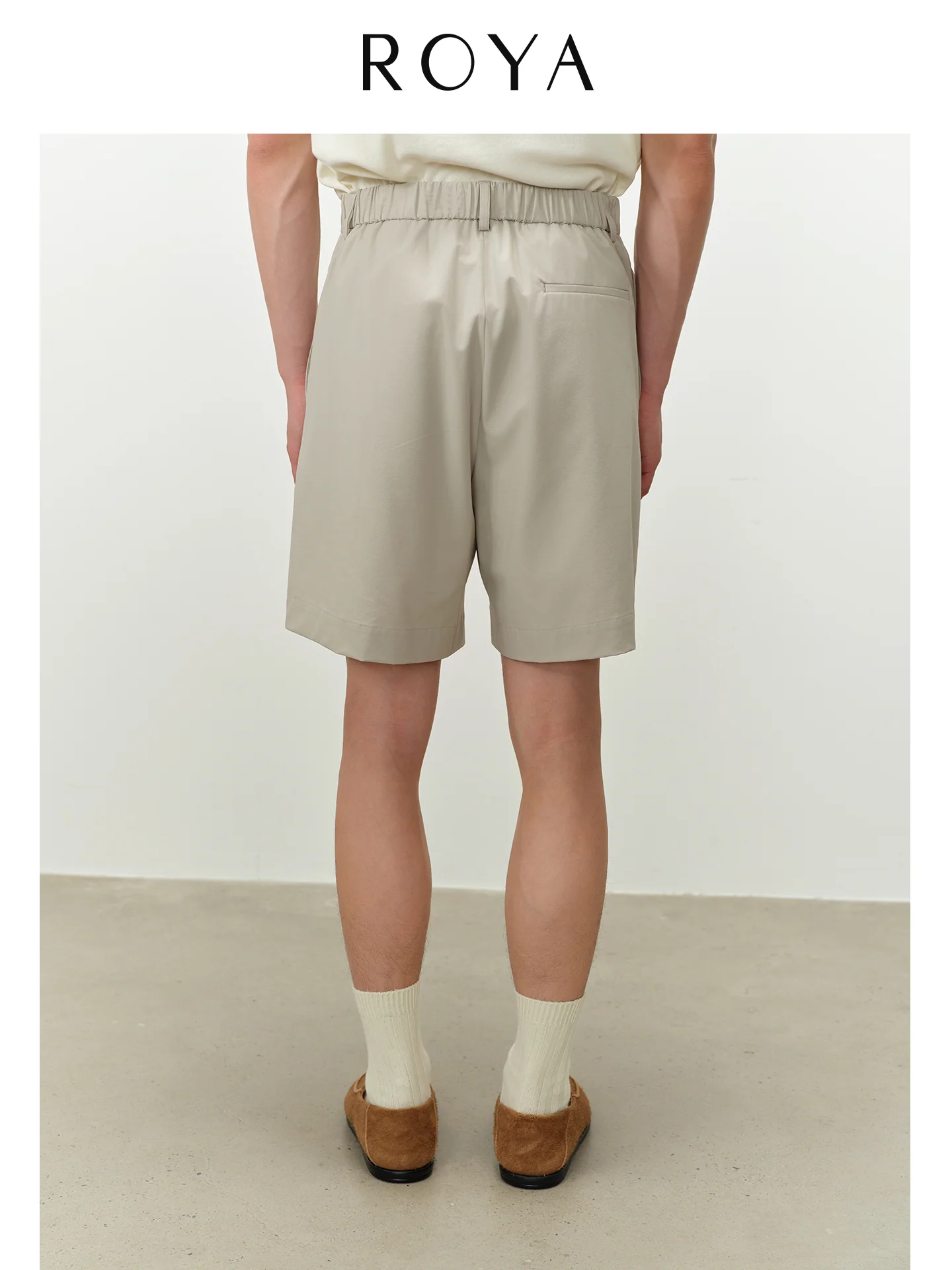 Mist Grey Tailored Shorts