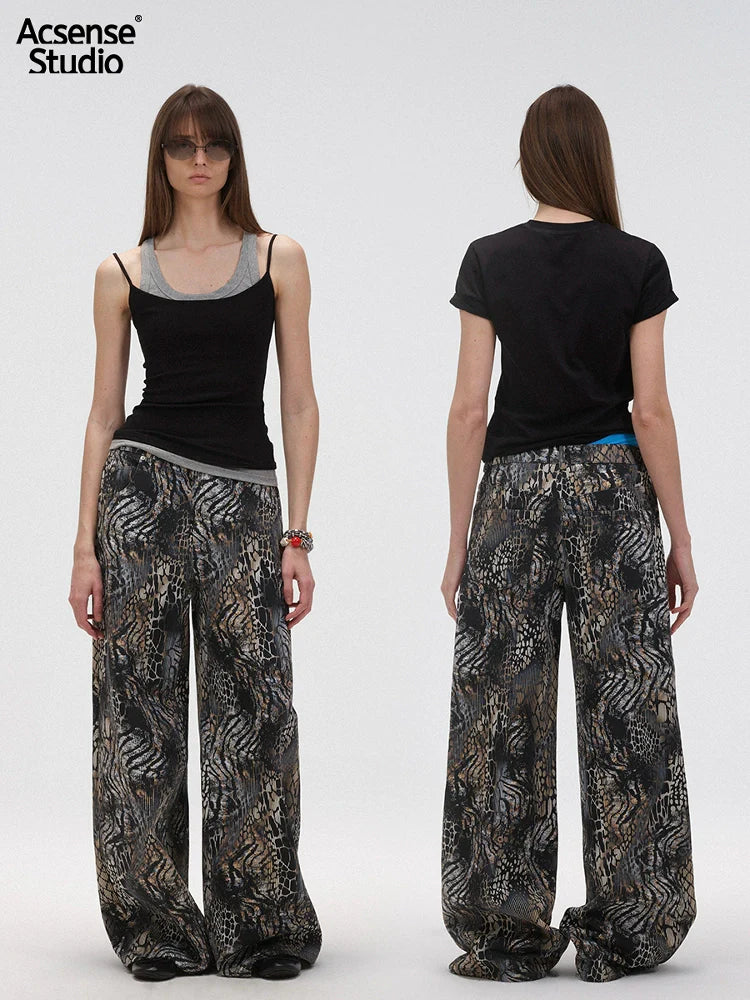 Mixed Animal Print Straight-Leg Pants - Image 3