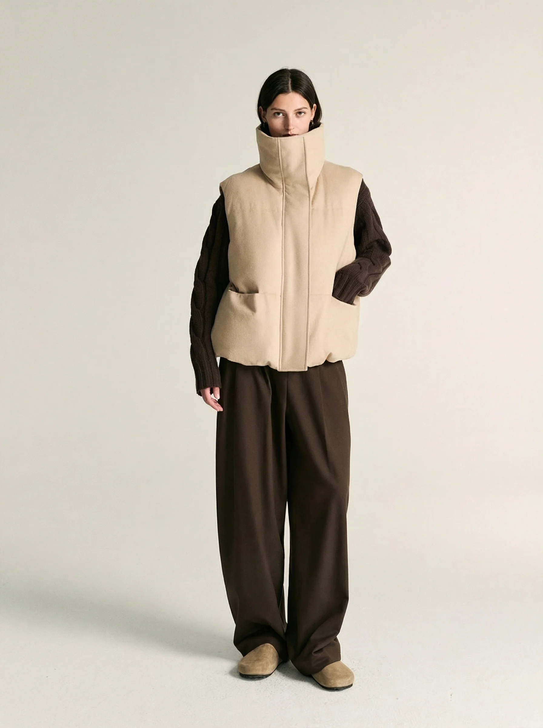 Mocha Mousse Down Vest - Image 2
