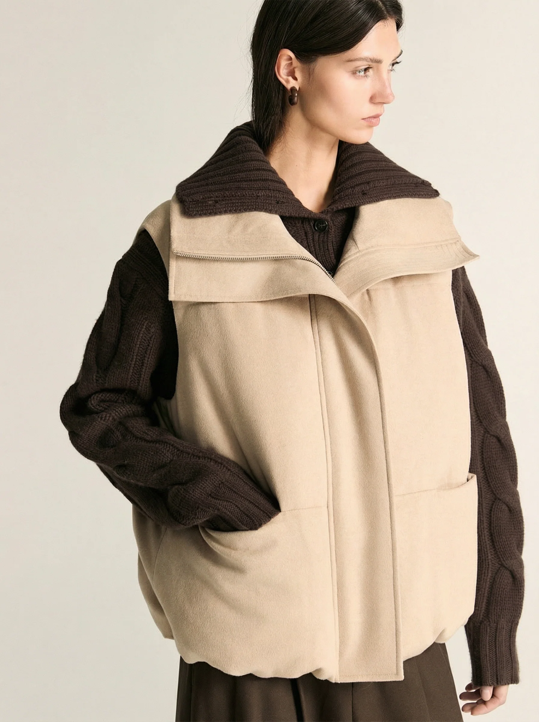 Mocha Mousse Down Vest - Image 4
