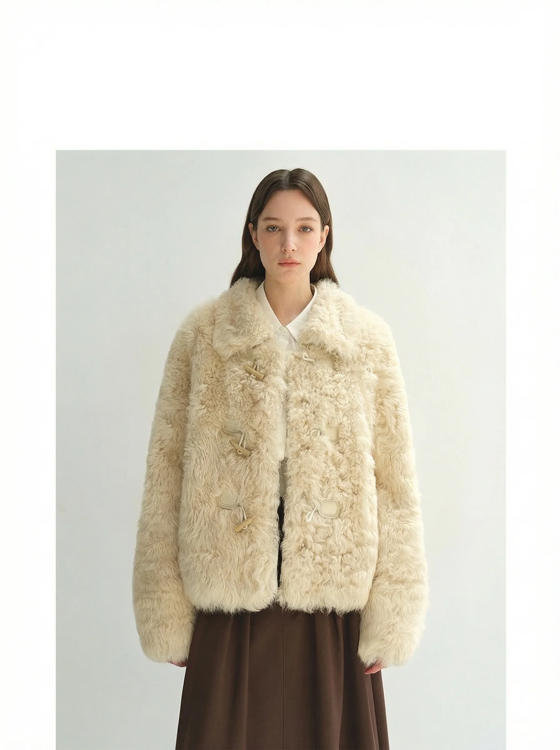 Mocha Shearling Short Coat