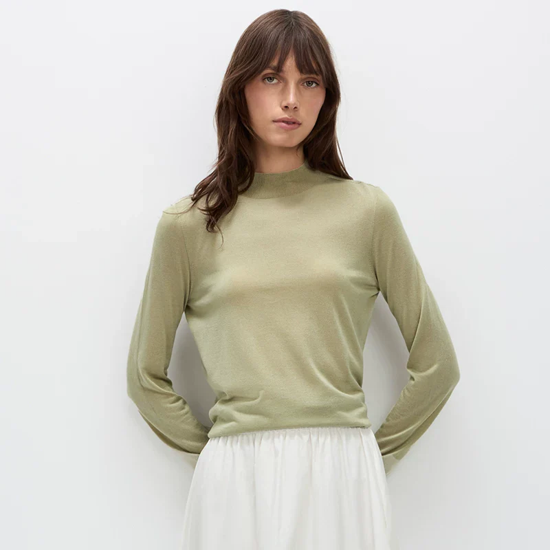 Mock Neck Knit Sweater - Image 5