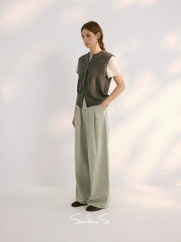 Mohair Crewneck Button Vest - Image 3