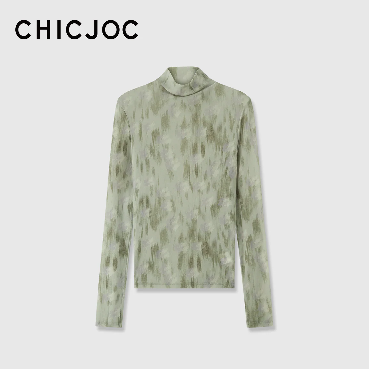 Monet Shadow Mesh Mock‑Neck Top - Image 8