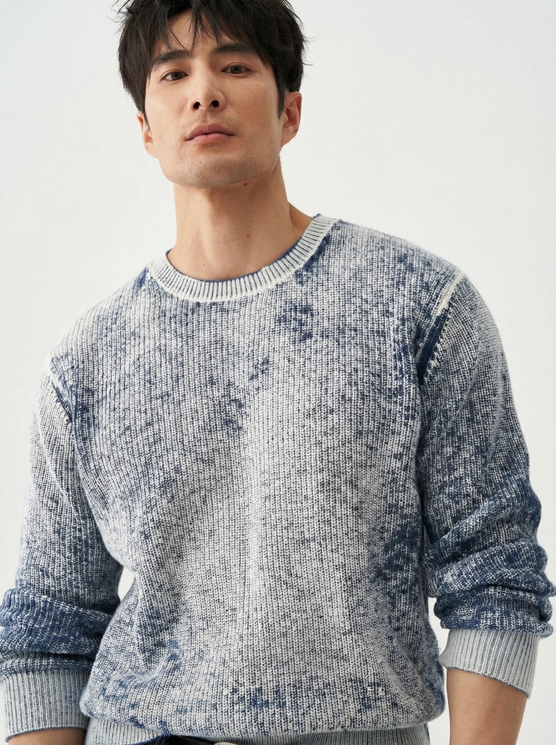 Mottled Crewneck Sweater