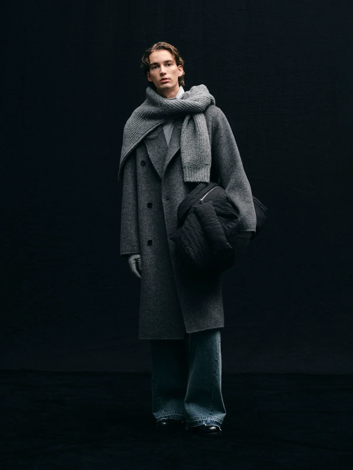 Mulberry Silk and Cashmere Double-Breasted Coat - Image 3
