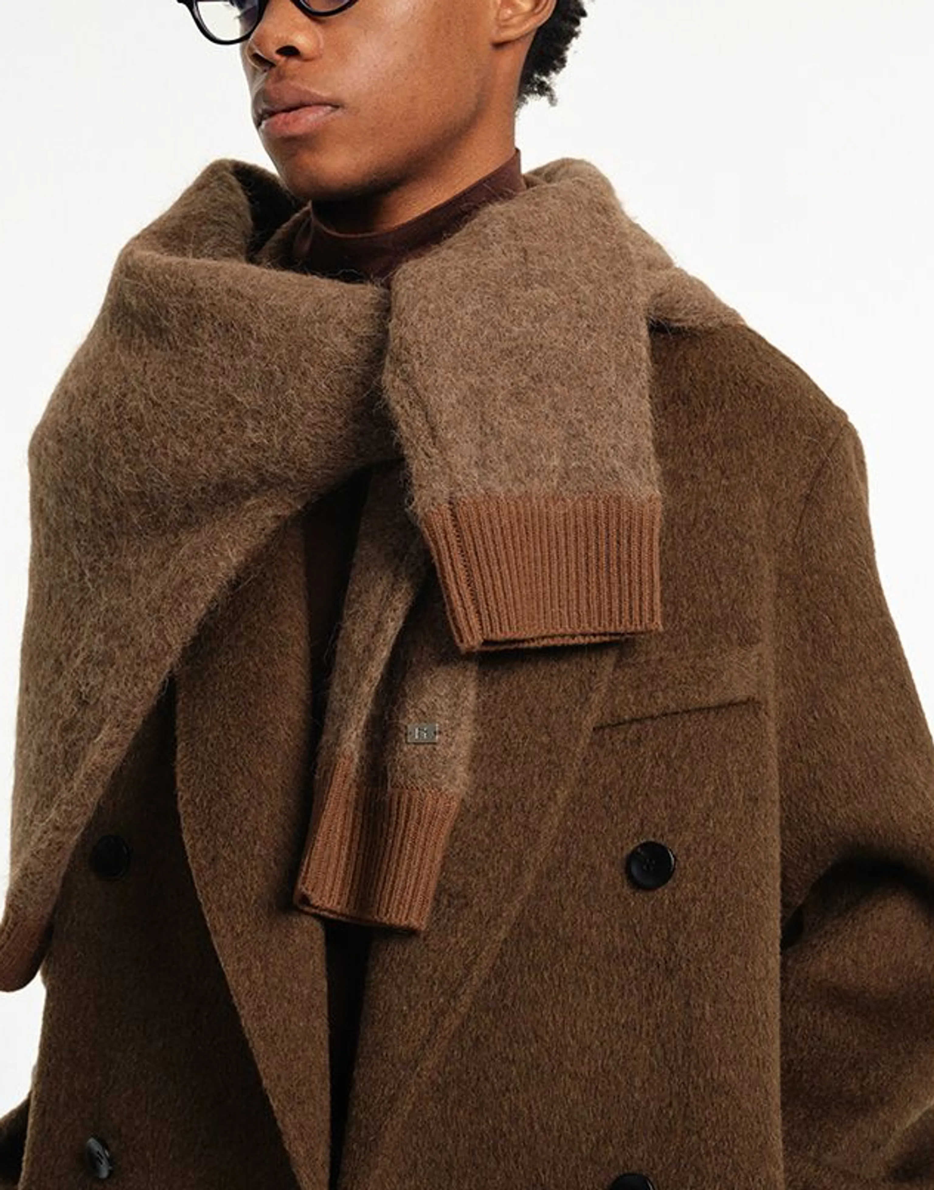 Mulberry Silk and Cashmere Double-Breasted Coat - Image 7