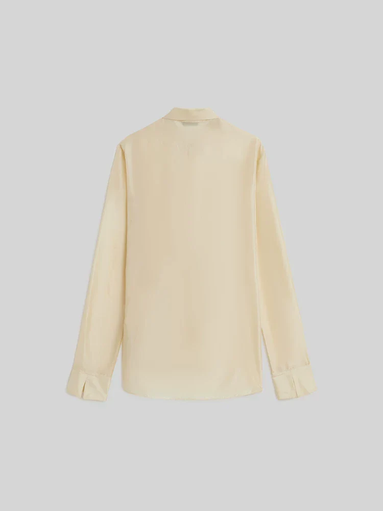 Mulberry Silk Draped Front Blouse - Image 2