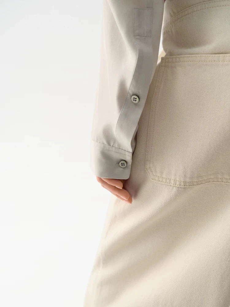 Mulberry Silk Fluid Button-Up Shirt - Image 4