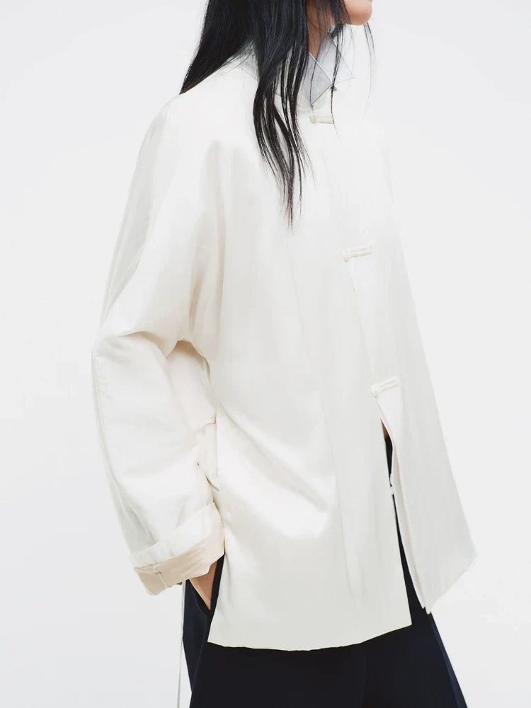 Mulberry Silk Mandarin Frog Jacket - Image 4
