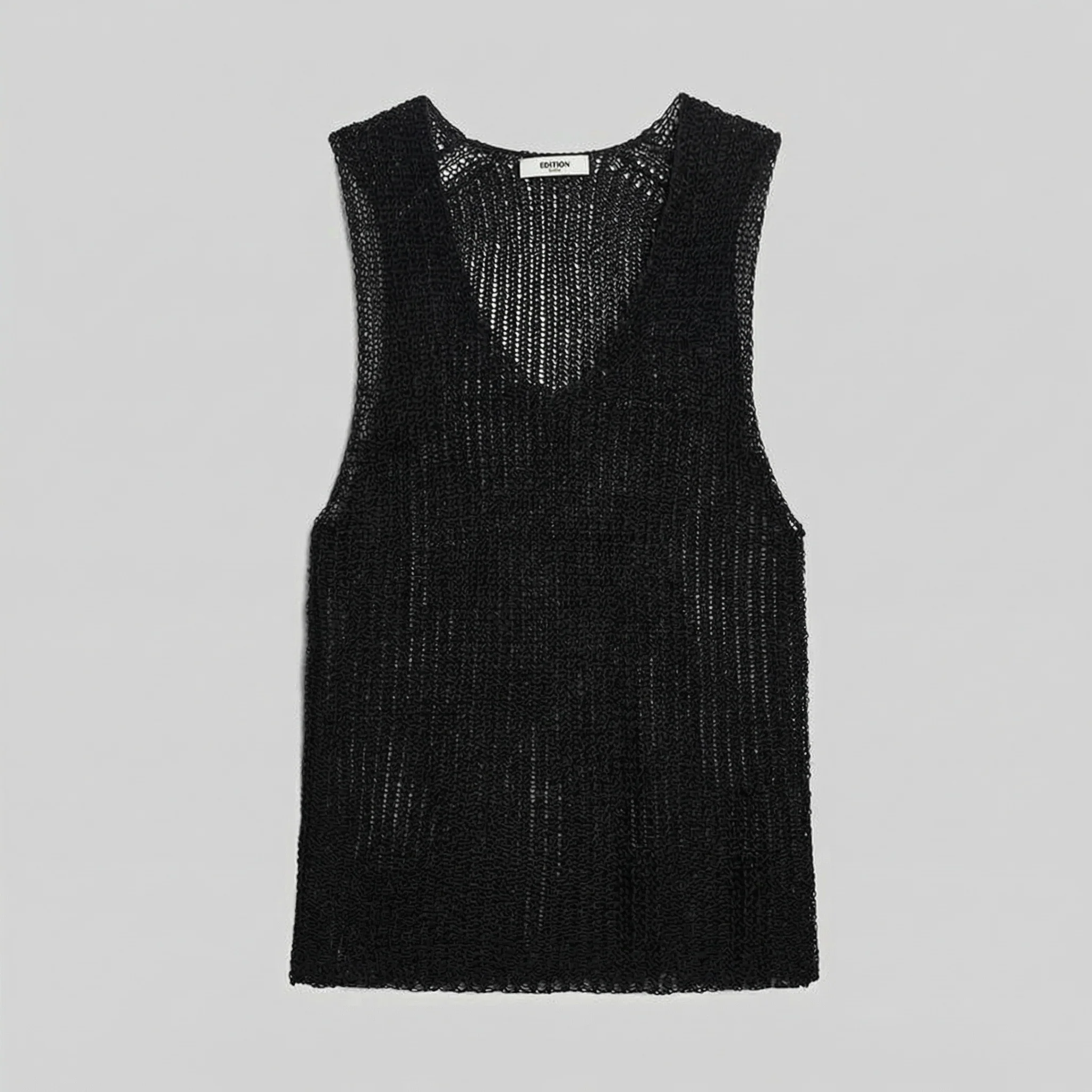 Mulberry Silk Open-Knit V-Neck Vest - Image 7