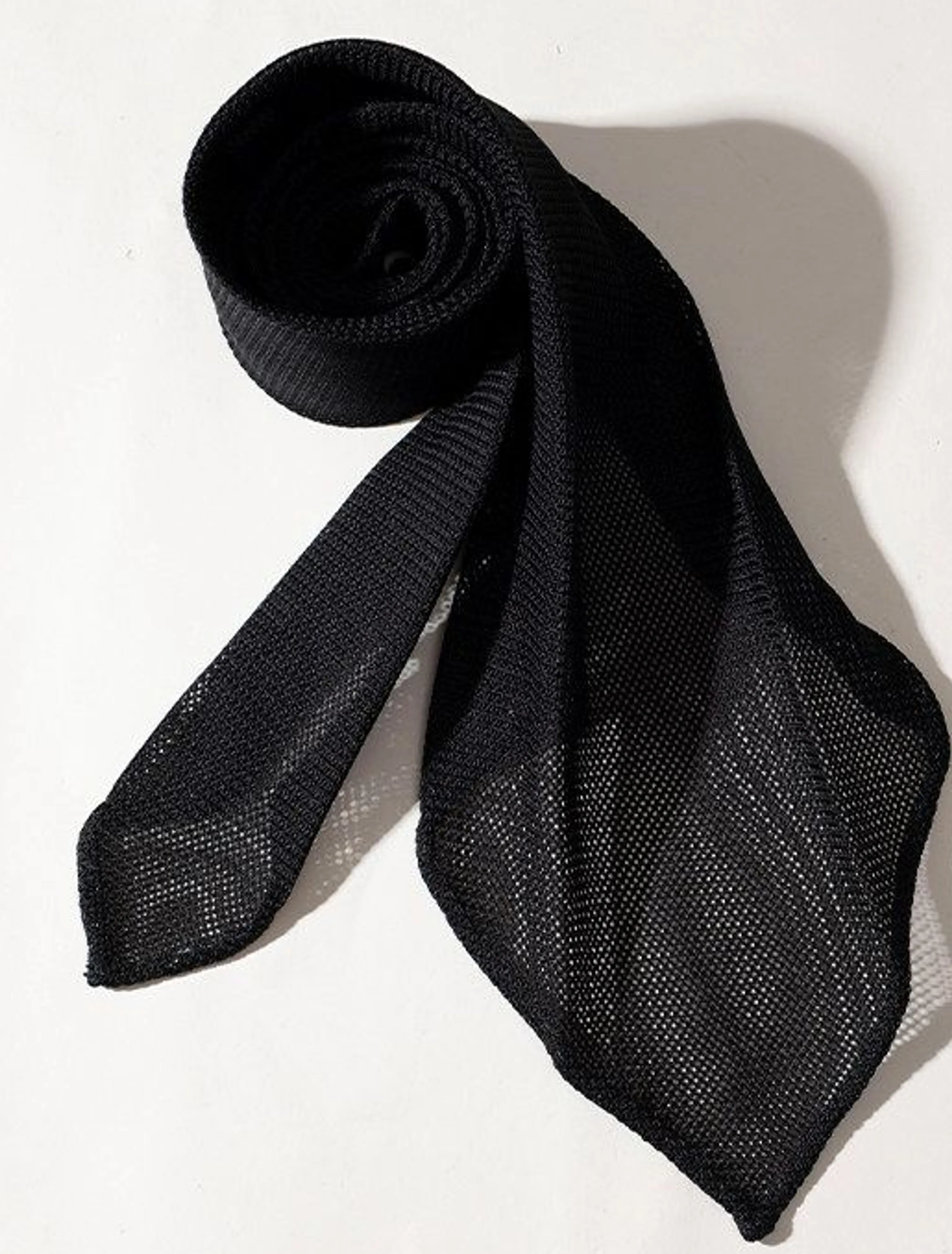 Mulberry Silk Sevenfold Openwork Striped Tie - Image 3