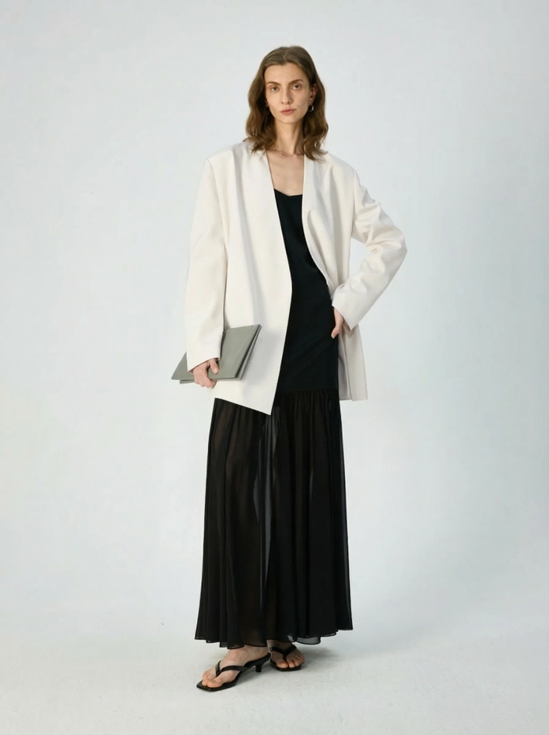 Mulberry Silk Sheer-Hem Slip Dress - Image 5