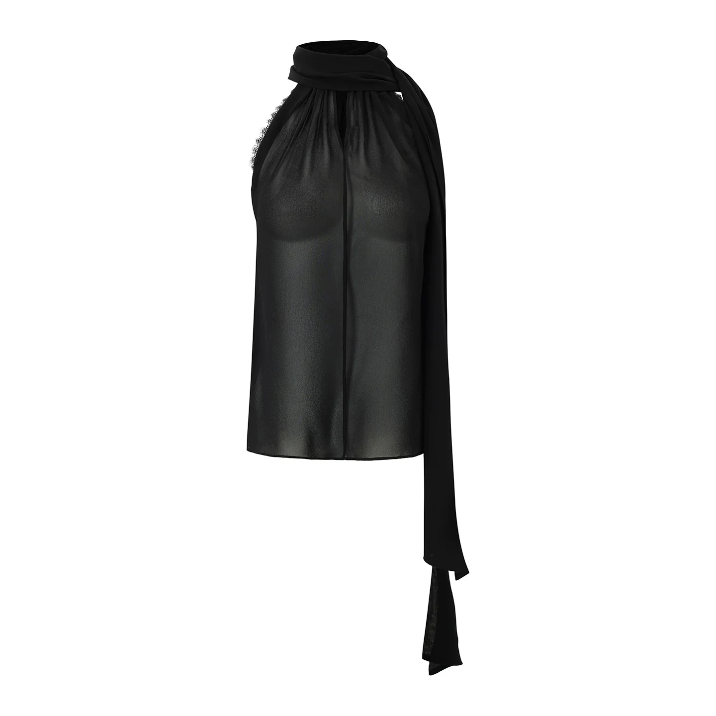 Mulberry Silk Sheer Scarf Halter - Image 3