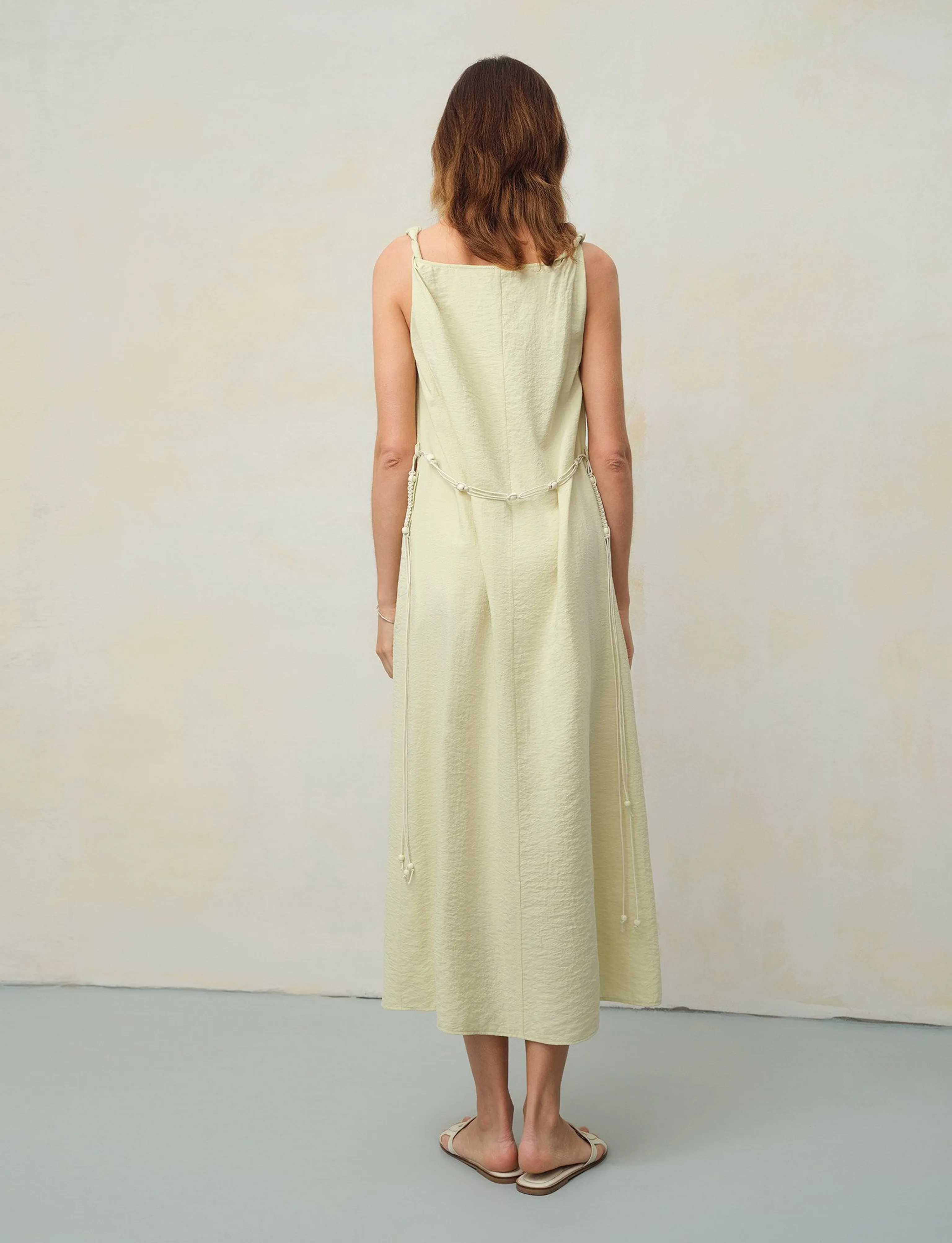 Mulberry Silk Square-Neck Tie-Waist Dress - Image 6