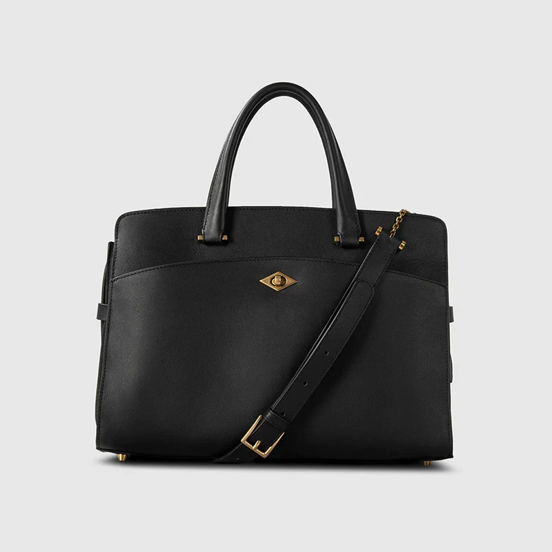 Multi-Compartment Leather Tote - Image 6